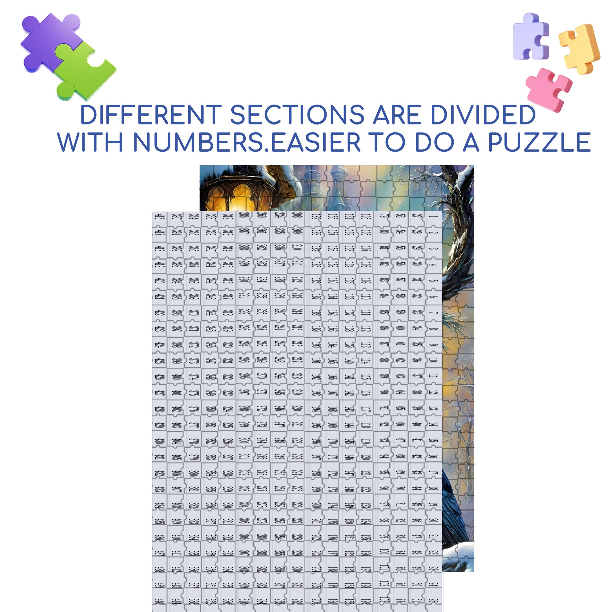 Bird On A Branch 500pcs/1000pcs Jigsaw Puzzle, Scratch-Resistant, Interactive Family Game & Brain-Boosting DIY Decor, Perfect for Halloween, Christmas & New Year Gifts, Family Puzzle Game