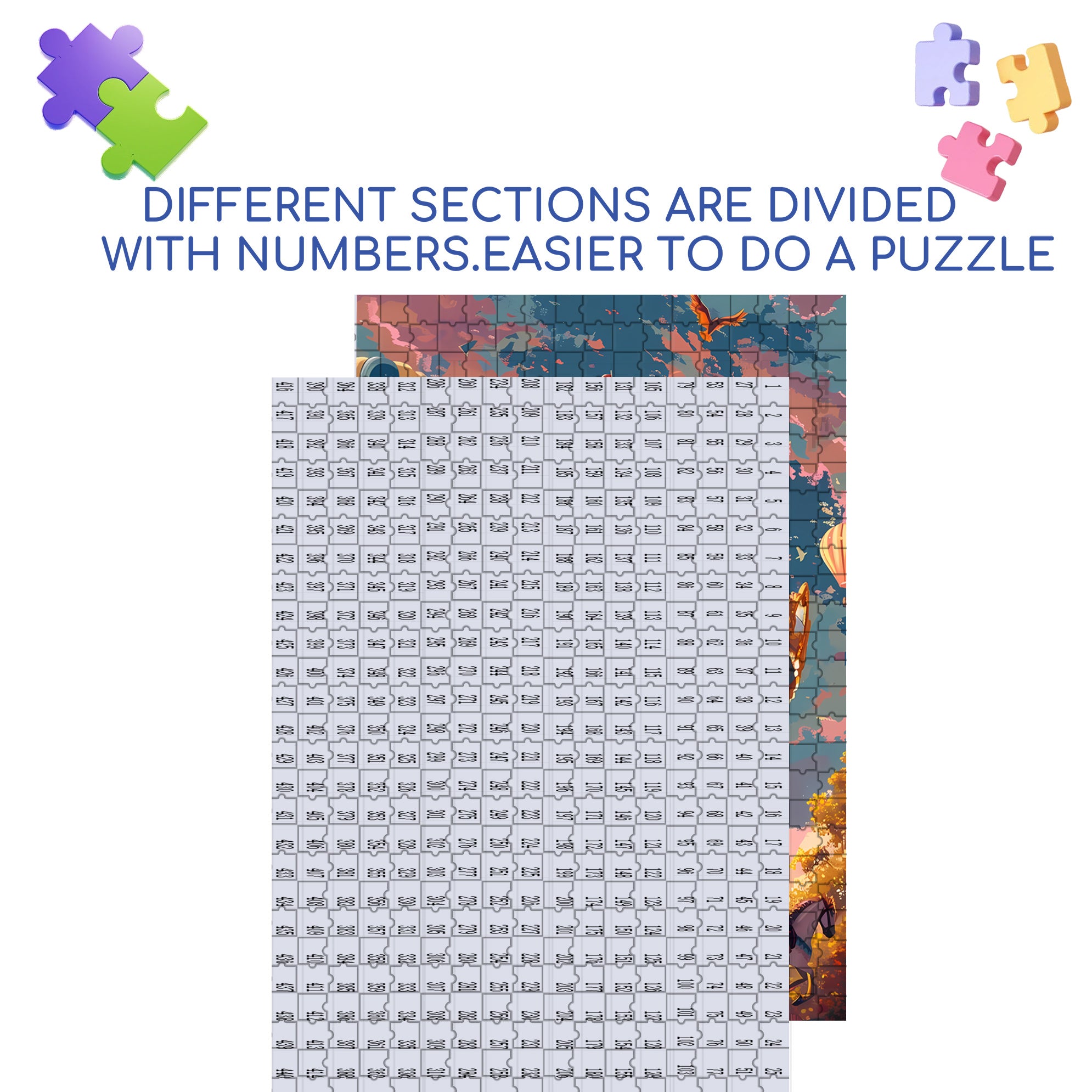 Carousel 500pcs/1000pcs Jigsaw Puzzle, Scratch-Resistant, Interactive Family Game & Brain-Boosting DIY Decor, Perfect for Halloween, Christmas & New Year Gifts, Family Puzzle Game