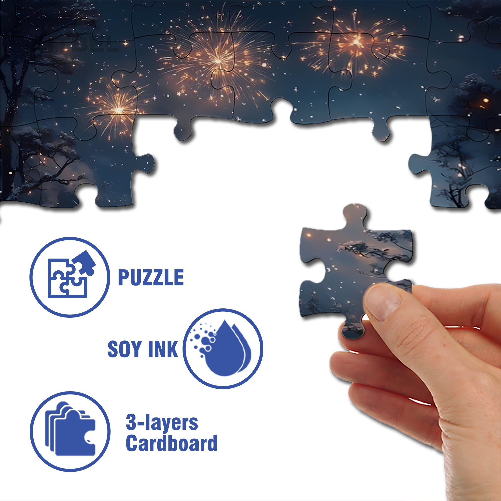 Celebrate 500pcs/1000pcs Jigsaw Puzzle, Scratch-Resistant, Interactive Family Game & Brain-Boosting DIY Decor, Perfect for Halloween, Christmas & New Year Gifts, Family Puzzle Game