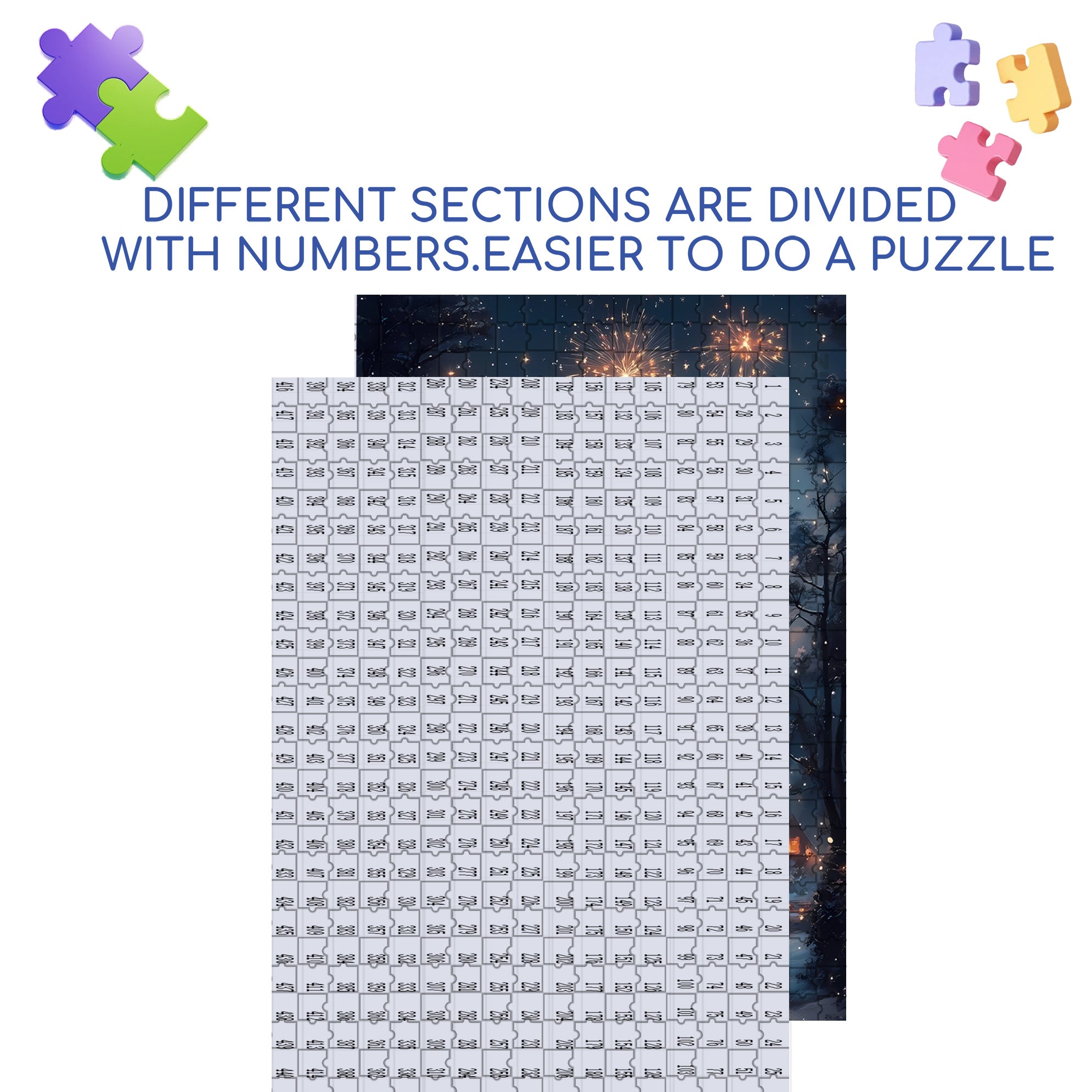 Celebrate 500pcs/1000pcs Jigsaw Puzzle, Scratch-Resistant, Interactive Family Game & Brain-Boosting DIY Decor, Perfect for Halloween, Christmas & New Year Gifts, Family Puzzle Game
