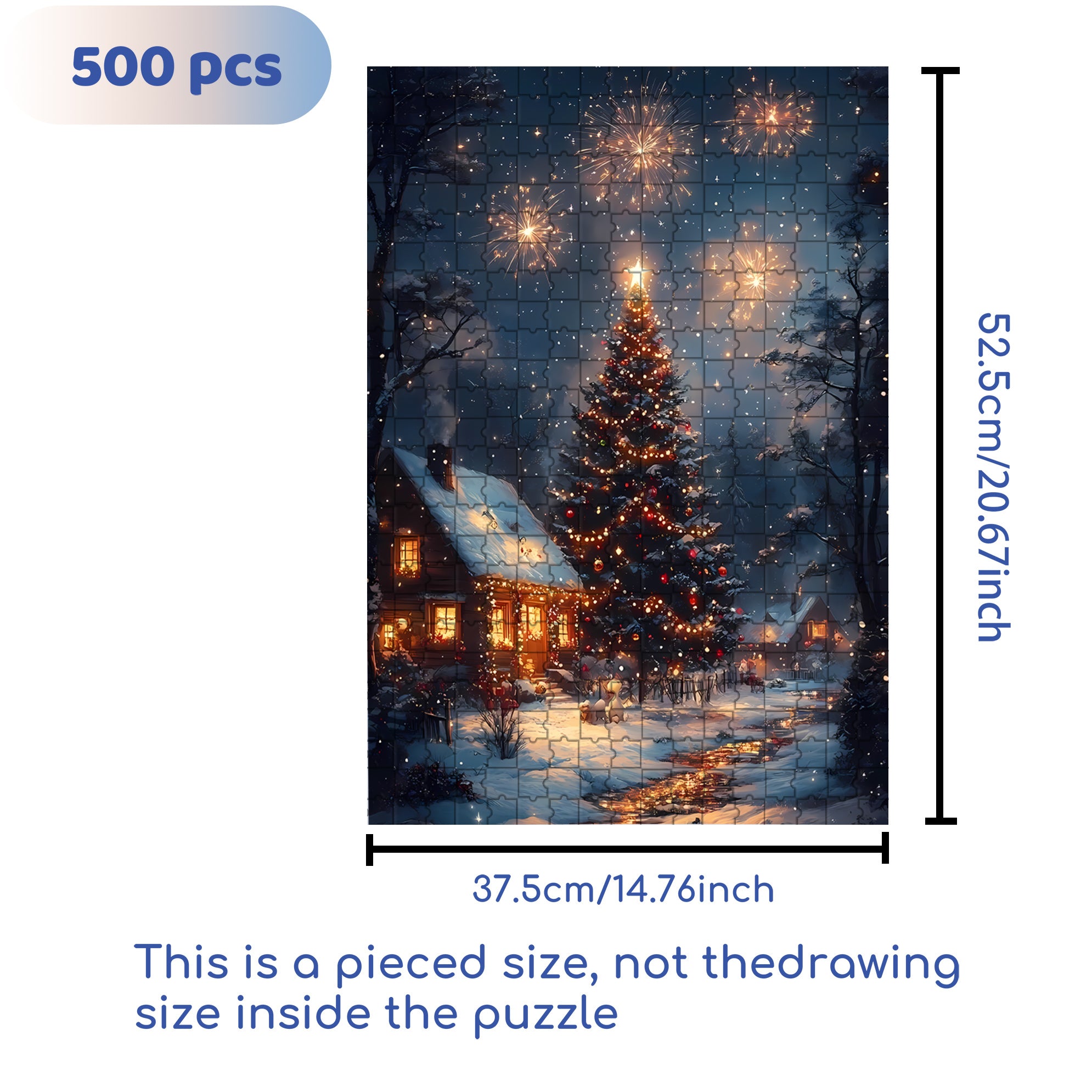 Celebrate 500pcs/1000pcs Jigsaw Puzzle, Scratch-Resistant, Interactive Family Game & Brain-Boosting DIY Decor, Perfect for Halloween, Christmas & New Year Gifts, Family Puzzle Game