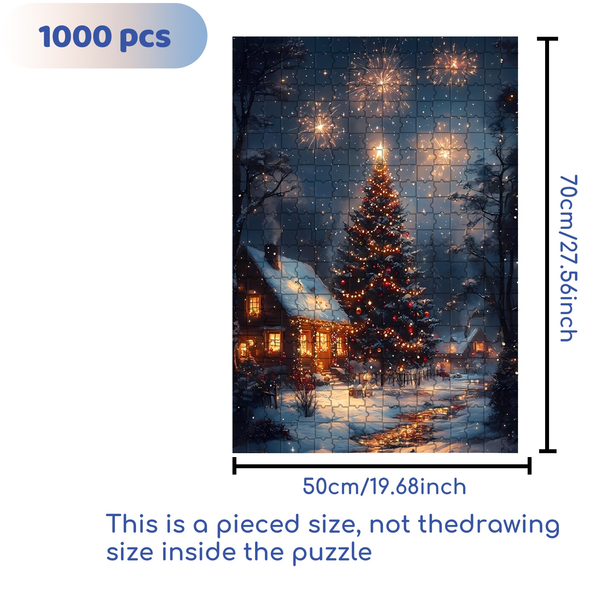 Celebrate 500pcs/1000pcs Jigsaw Puzzle, Scratch-Resistant, Interactive Family Game & Brain-Boosting DIY Decor, Perfect for Halloween, Christmas & New Year Gifts, Family Puzzle Game