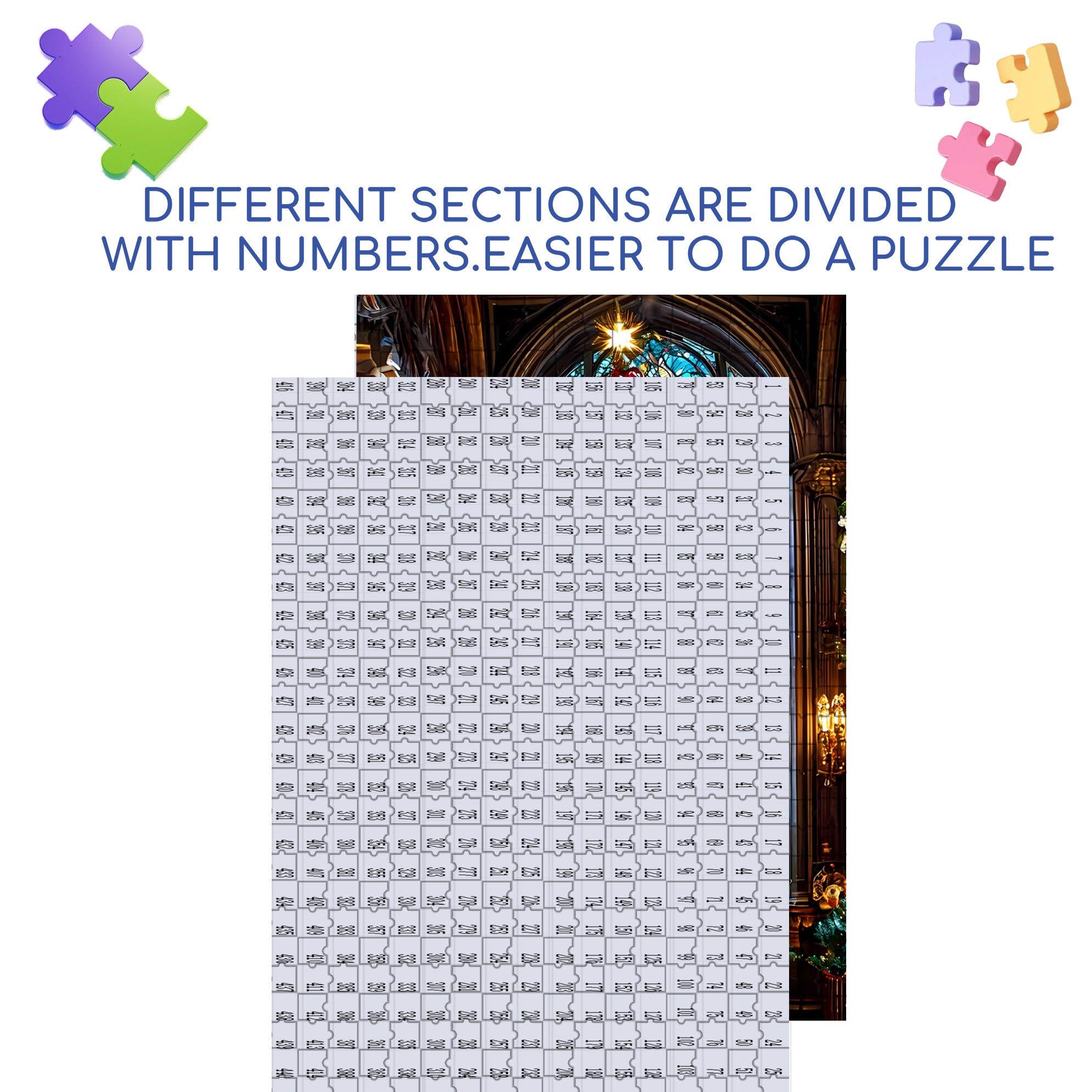 Christmas Atmosphere 500pcs/1000pcs Jigsaw Puzzle, Scratch-Resistant, Interactive Family Game & Brain-Boosting DIY Decor, Perfect for Halloween, Christmas & New Year Gifts, Family Puzzle Game