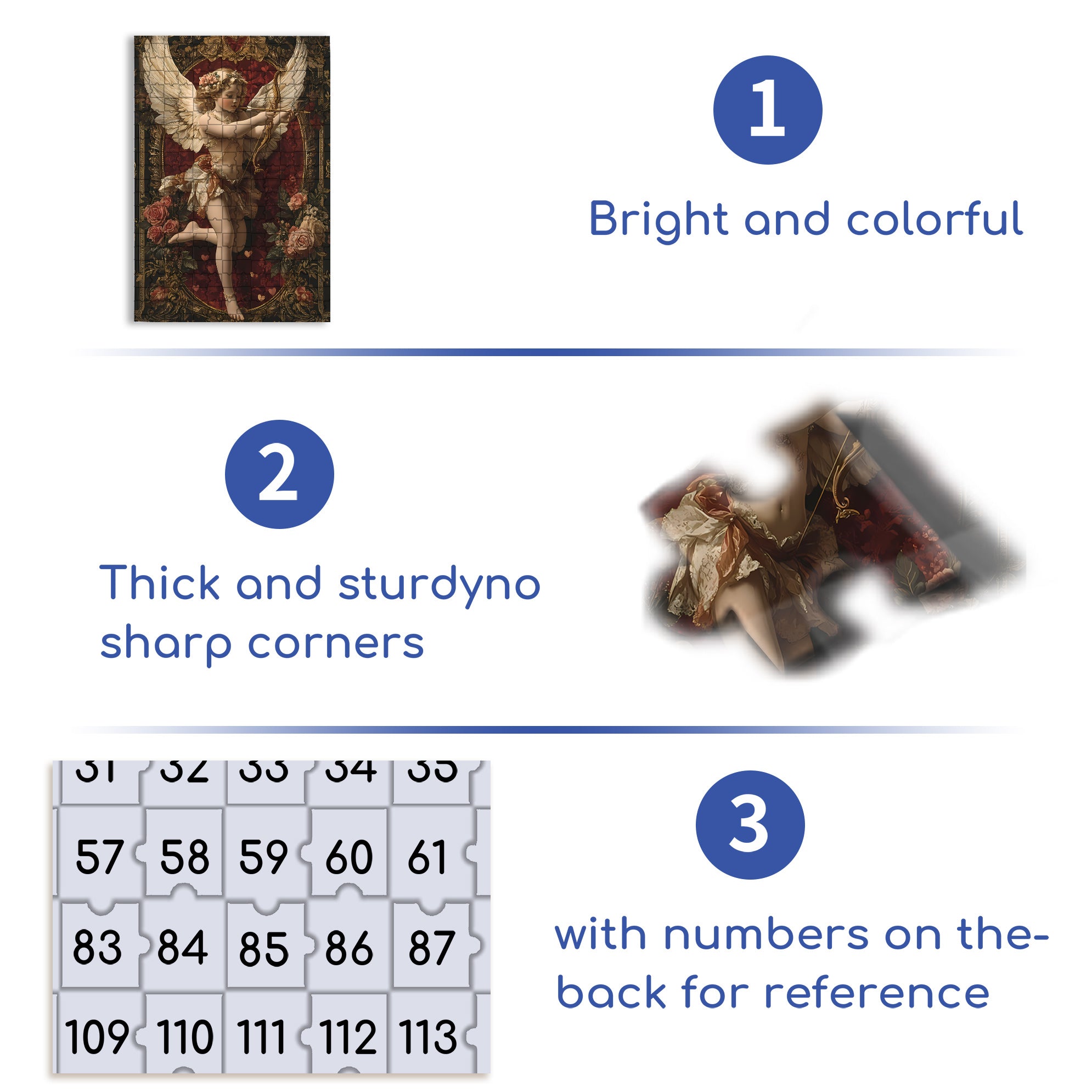 Cupid 500pcs/1000pcs Jigsaw Puzzle, Scratch-Resistant, Interactive Family Game & Brain-Boosting DIY Decor, Perfect for Halloween, Christmas & New Year Gifts, Family Puzzle Game