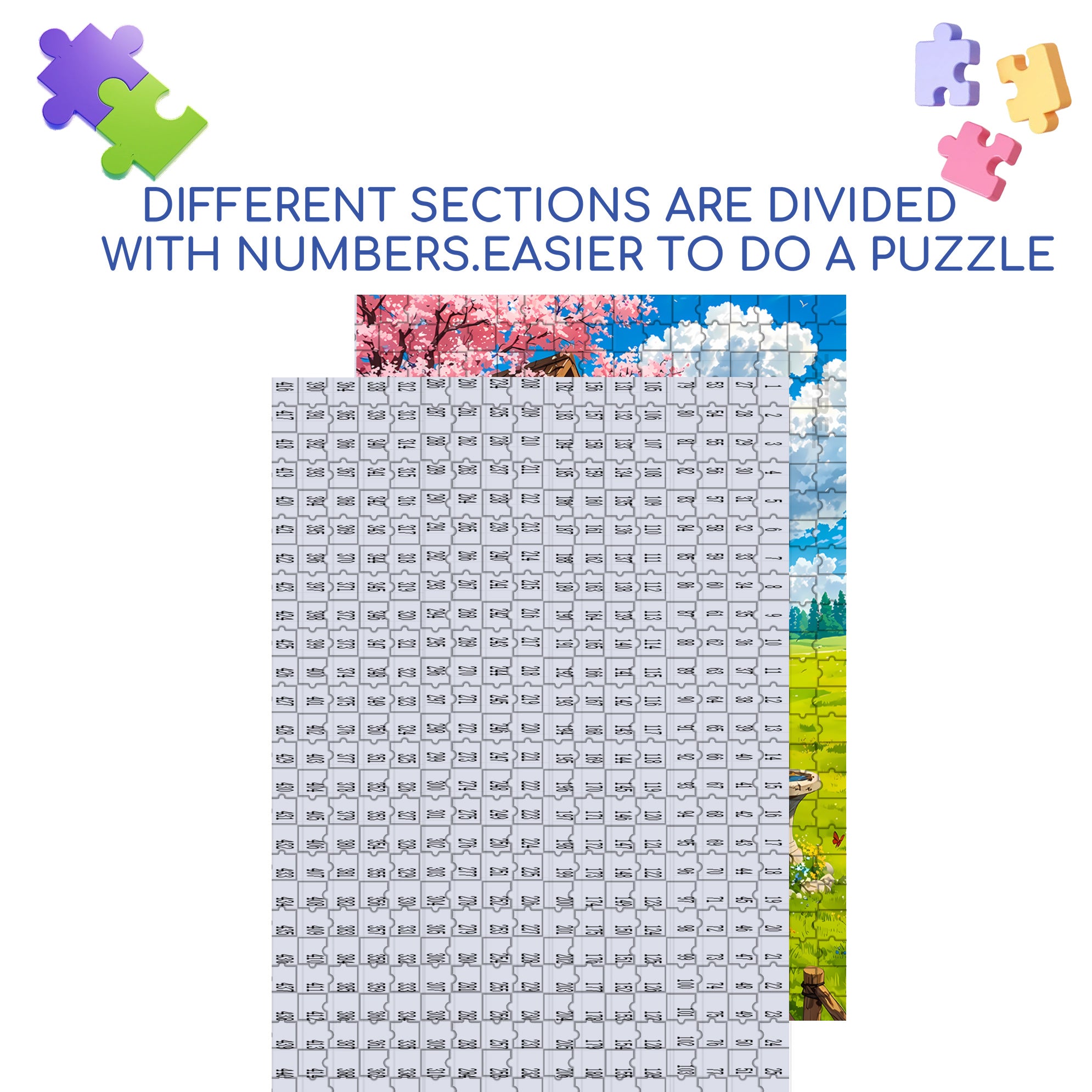 Early Spring 500pcs/1000pcs Jigsaw Puzzle, Scratch-Resistant, Interactive Family Game & Brain-Boosting DIY Decor, Perfect for Halloween, Christmas & New Year Gifts, Family Puzzle Game