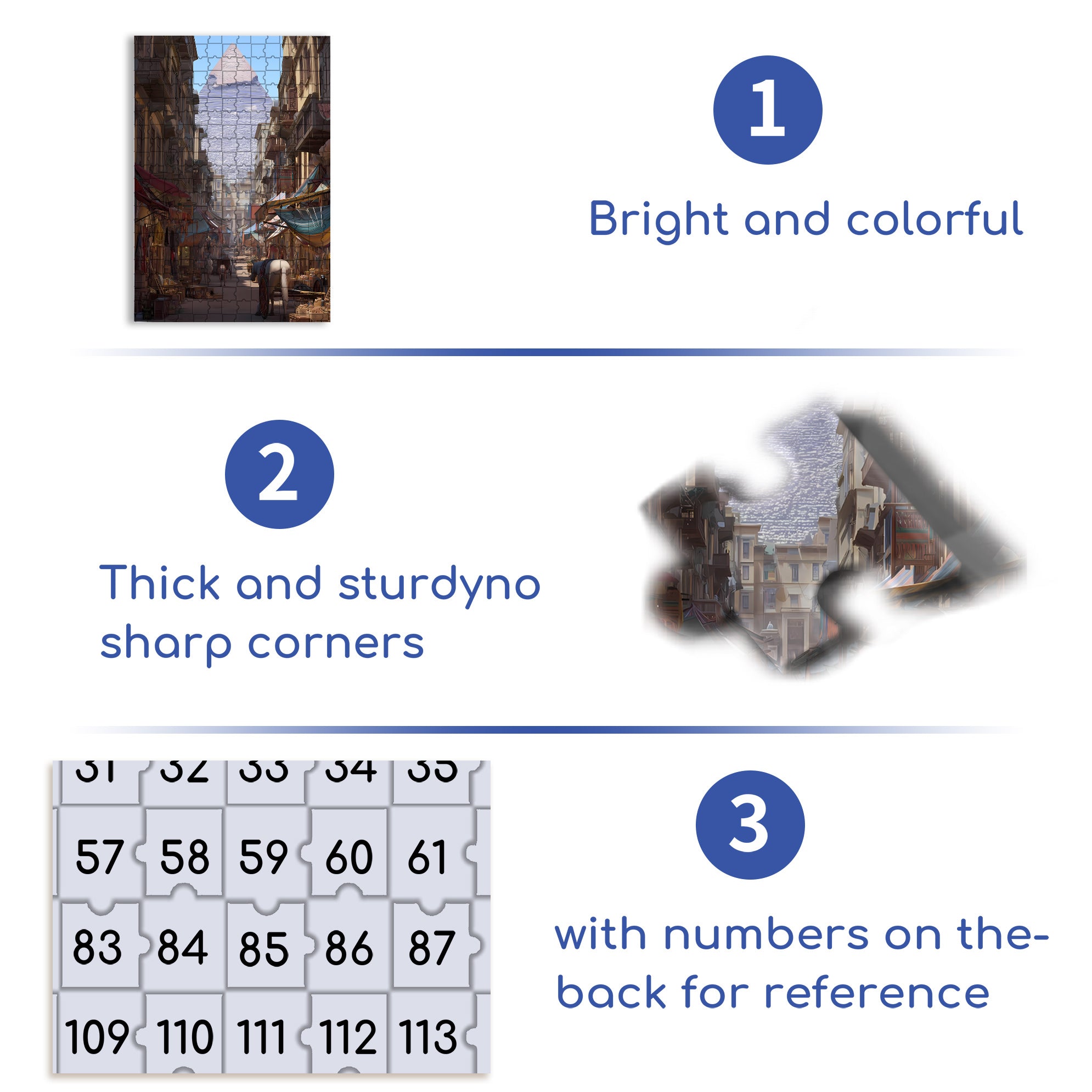Egypt Trip 500pcs/1000pcs Jigsaw Puzzle, Scratch-Resistant, Interactive Family Game & Brain-Boosting DIY Decor, Perfect for Halloween, Christmas & New Year Gifts, Family Puzzle Game