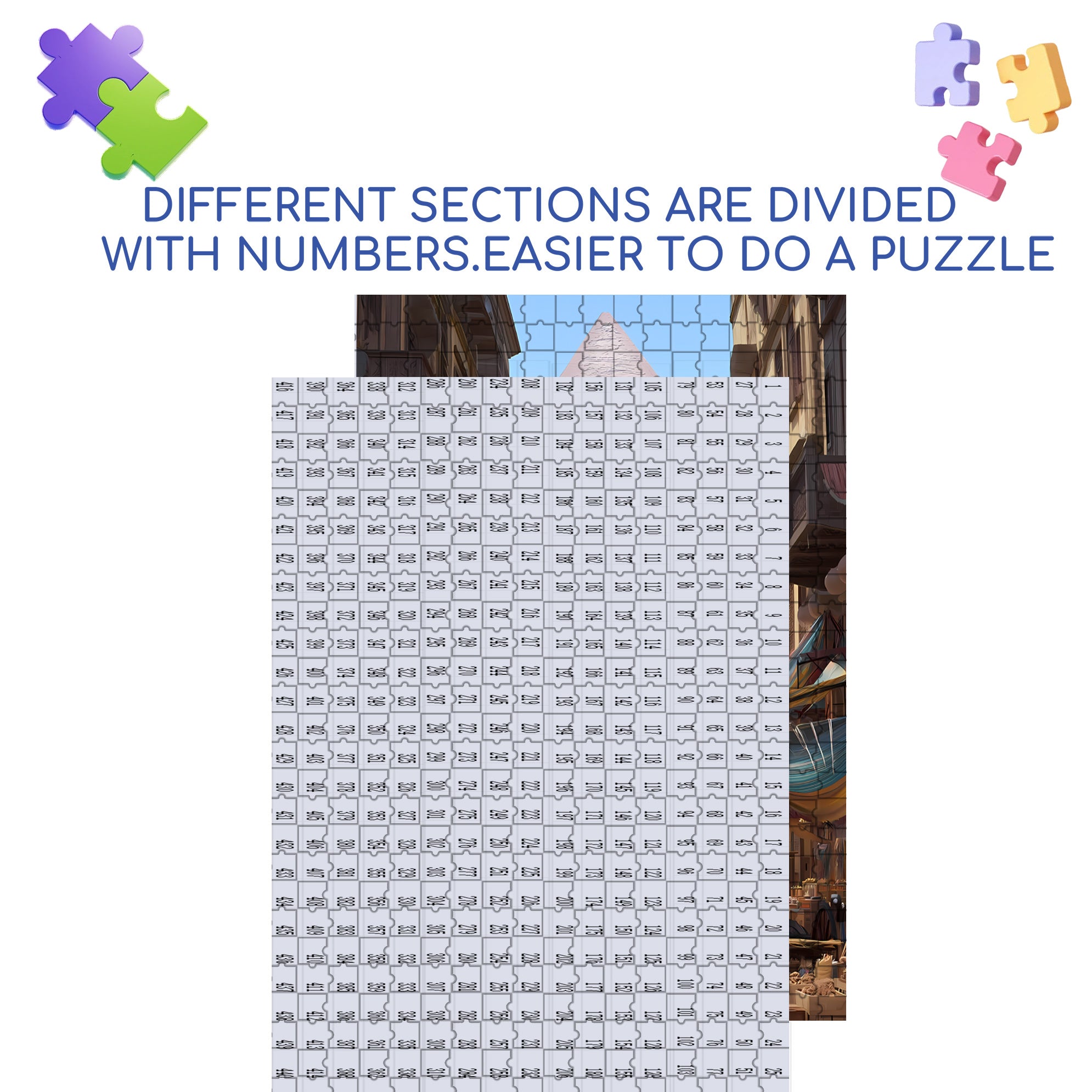 Egypt Trip 500pcs/1000pcs Jigsaw Puzzle, Scratch-Resistant, Interactive Family Game & Brain-Boosting DIY Decor, Perfect for Halloween, Christmas & New Year Gifts, Family Puzzle Game