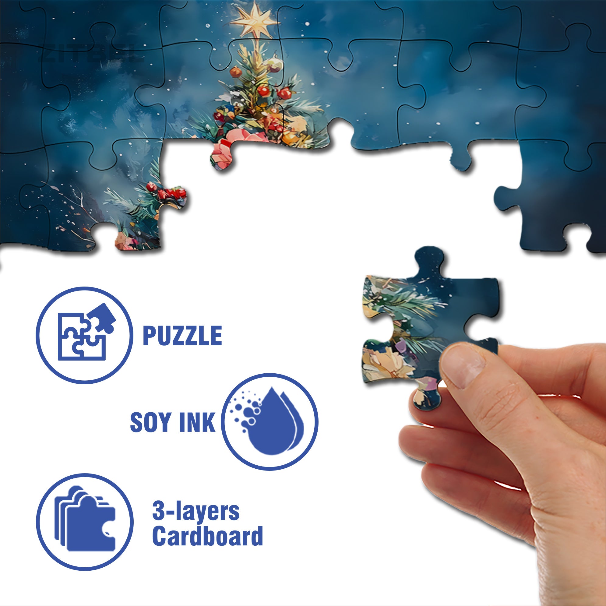 Embrace The Beauty 500pcs/1000pcs Jigsaw Puzzle, Scratch-Resistant, Interactive Family Game & Brain-Boosting DIY Decor, Perfect for Halloween, Christmas & New Year Gifts, Family Puzzle Game