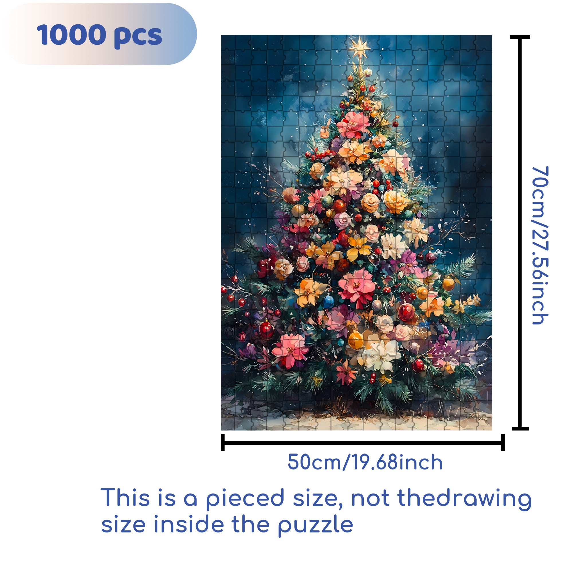 Embrace The Beauty 500pcs/1000pcs Jigsaw Puzzle, Scratch-Resistant, Interactive Family Game & Brain-Boosting DIY Decor, Perfect for Halloween, Christmas & New Year Gifts, Family Puzzle Game