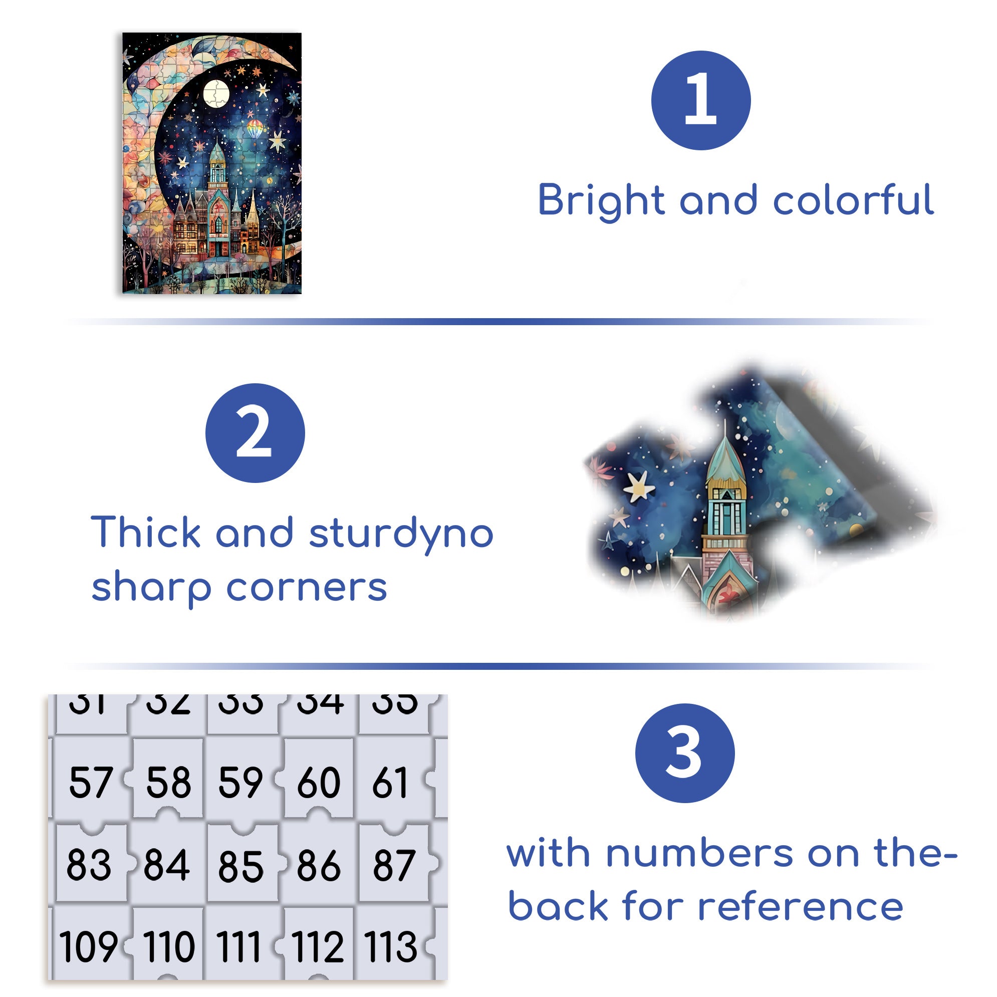 Fantasy Land 500pcs/1000pcs Jigsaw Puzzle, Scratch-Resistant, Interactive Family Game & Brain-Boosting DIY Decor, Perfect for Halloween, Christmas & New Year Gifts, Family Puzzle Game