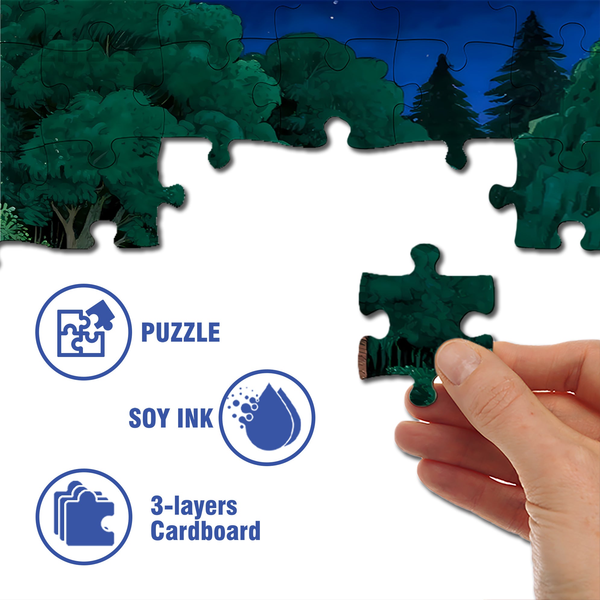 Forest Cabin 500pcs/1000pcs Jigsaw Puzzle, Scratch-Resistant, Interactive Family Game & Brain-Boosting DIY Decor, Perfect for Halloween, Christmas & New Year Gifts, Family Puzzle Game