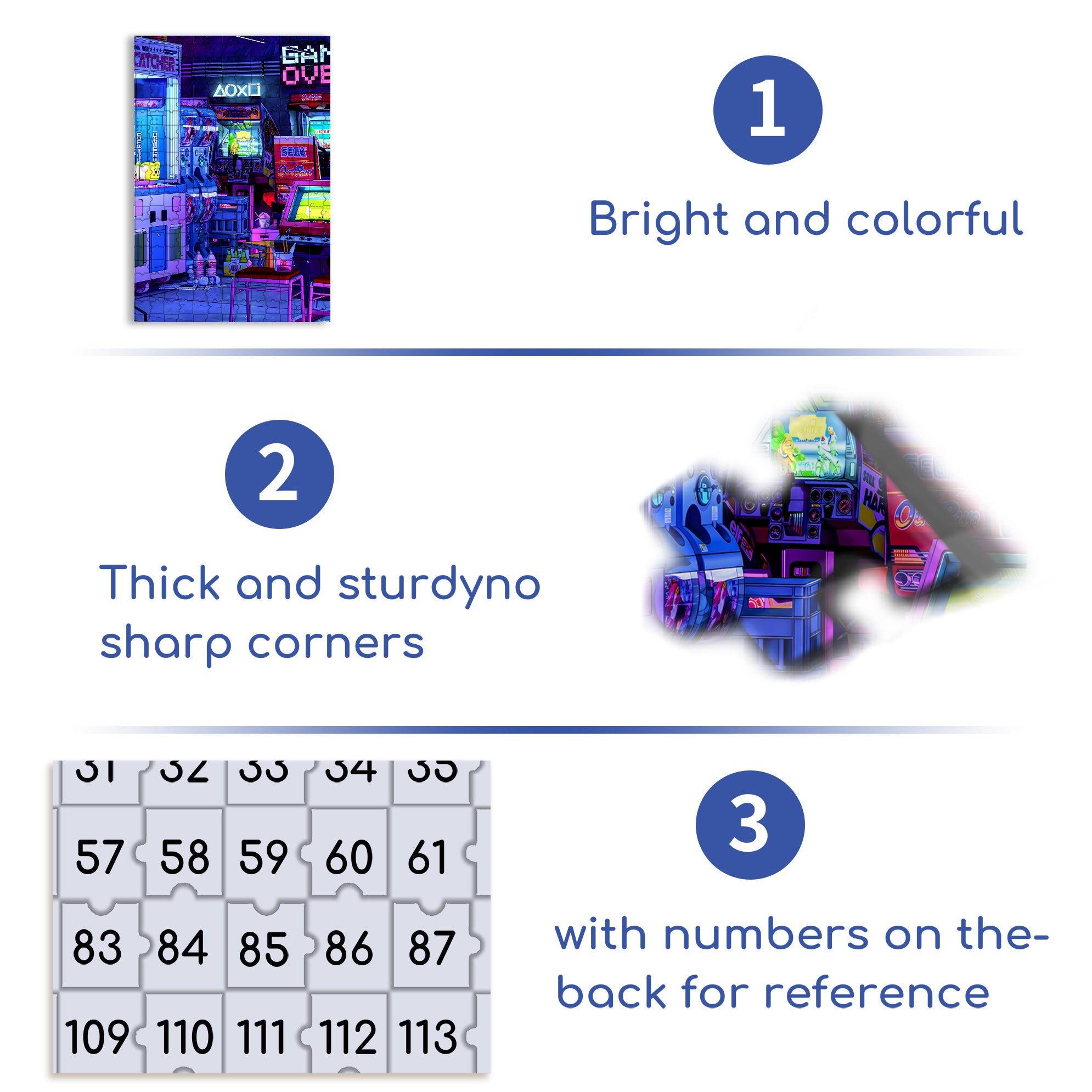 Game Hall 500pcs/1000pcs Jigsaw Puzzle, Scratch-Resistant, Interactive Family Game & Brain-Boosting DIY Decor, Perfect for Halloween, Christmas & New Year Gifts, Family Puzzle Game