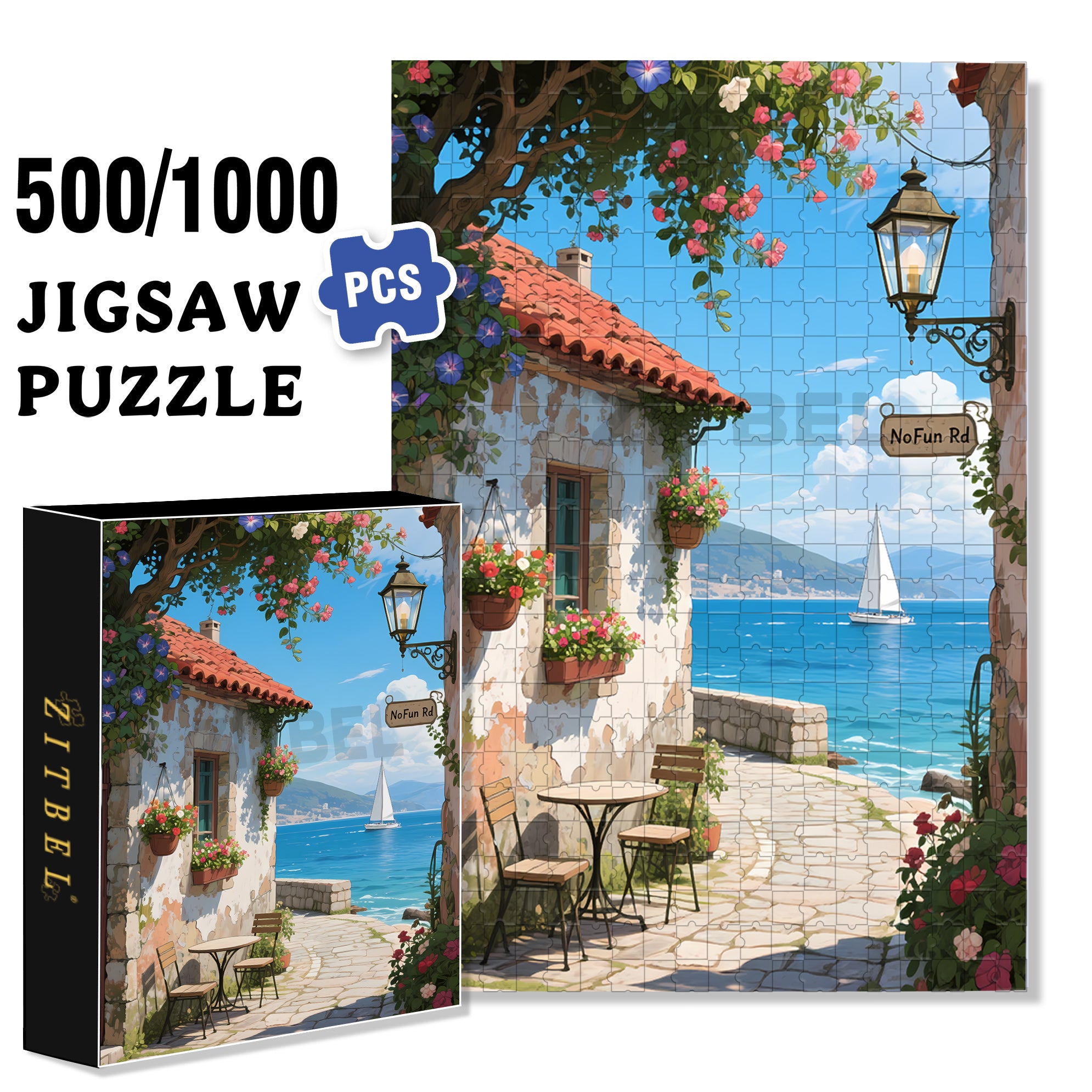 Good Morning 500pcs/1000pcs Jigsaw Puzzle, Scratch-Resistant, Interactive Family Game & Brain-Boosting DIY Decor, Perfect for Halloween, Christmas & New Year Gifts, Family Puzzle Game