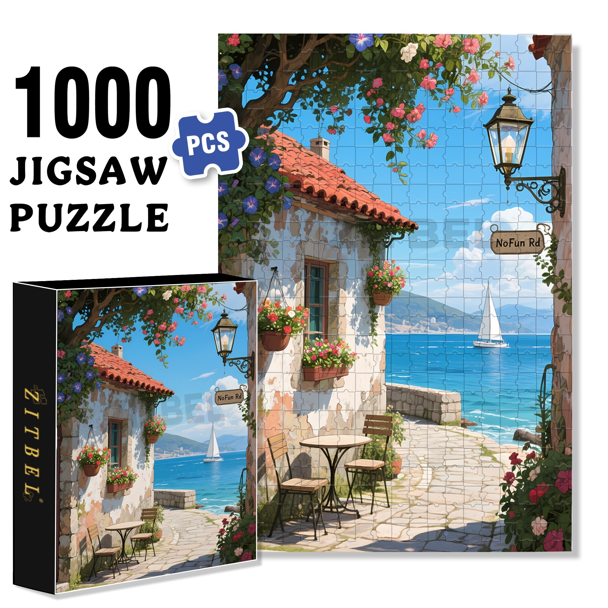 Good Morning 500pcs/1000pcs Jigsaw Puzzle, Scratch-Resistant, Interactive Family Game & Brain-Boosting DIY Decor, Perfect for Halloween, Christmas & New Year Gifts, Family Puzzle Game