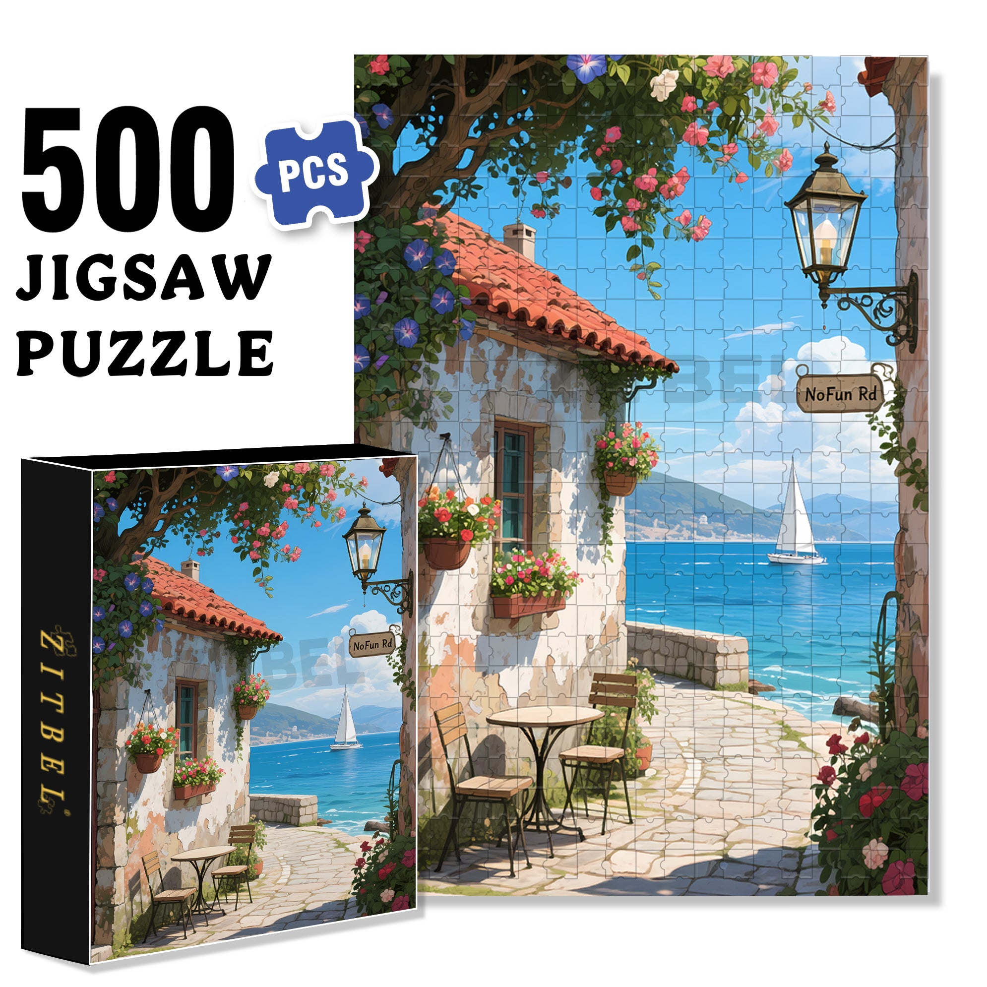 Good Morning 500pcs/1000pcs Jigsaw Puzzle, Scratch-Resistant, Interactive Family Game & Brain-Boosting DIY Decor, Perfect for Halloween, Christmas & New Year Gifts, Family Puzzle Game