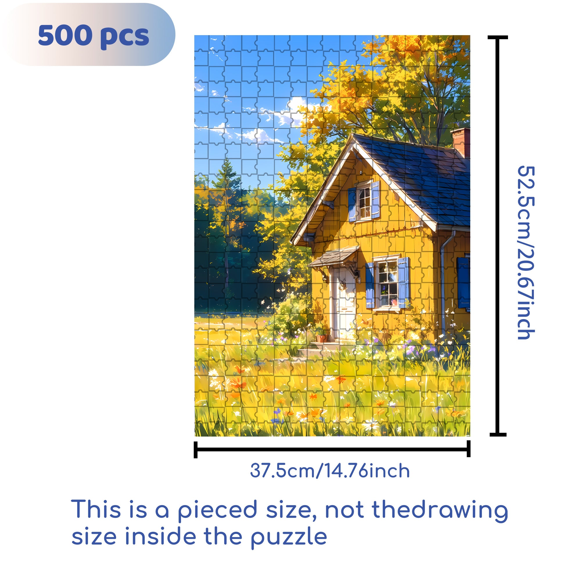 Good Sun Exposure 500pcs/1000pcs Jigsaw Puzzle, Scratch-Resistant, Interactive Family Game & Brain-Boosting DIY Decor, Perfect for Halloween, Christmas & New Year Gifts, Family Puzzle Game