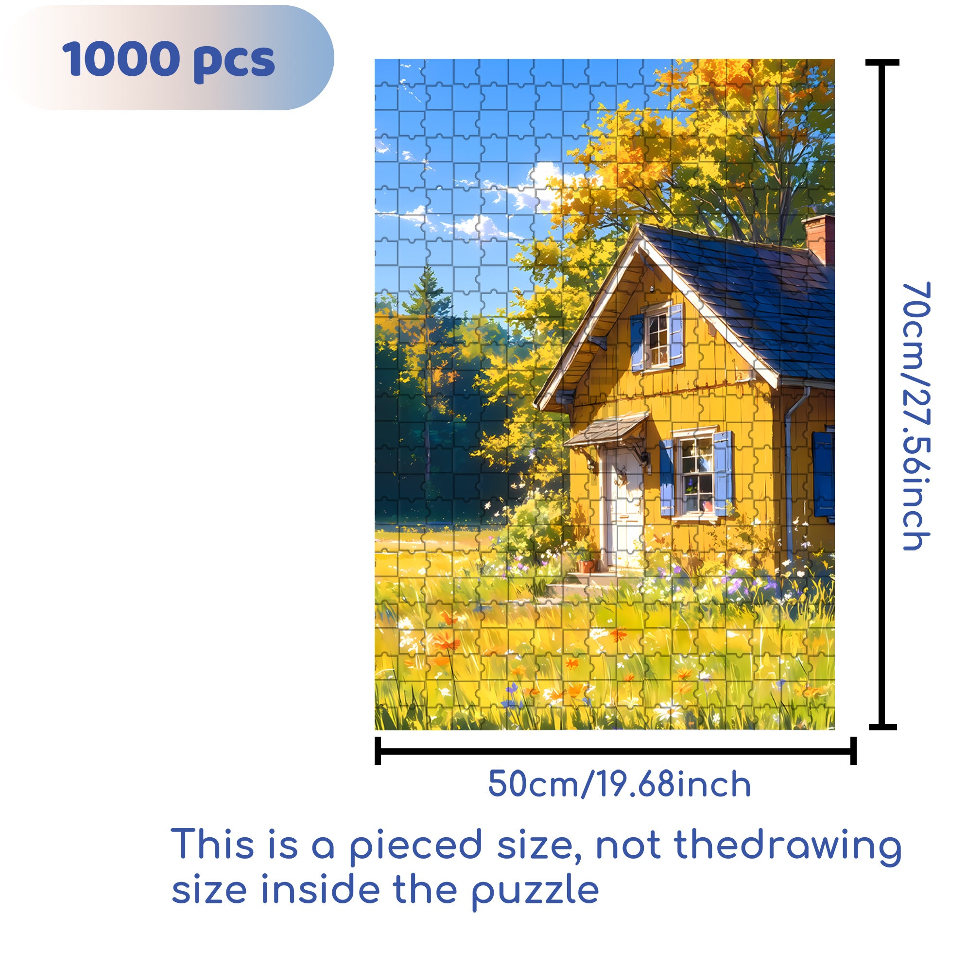 Good Sun Exposure 500pcs/1000pcs Jigsaw Puzzle, Scratch-Resistant, Interactive Family Game & Brain-Boosting DIY Decor, Perfect for Halloween, Christmas & New Year Gifts, Family Puzzle Game