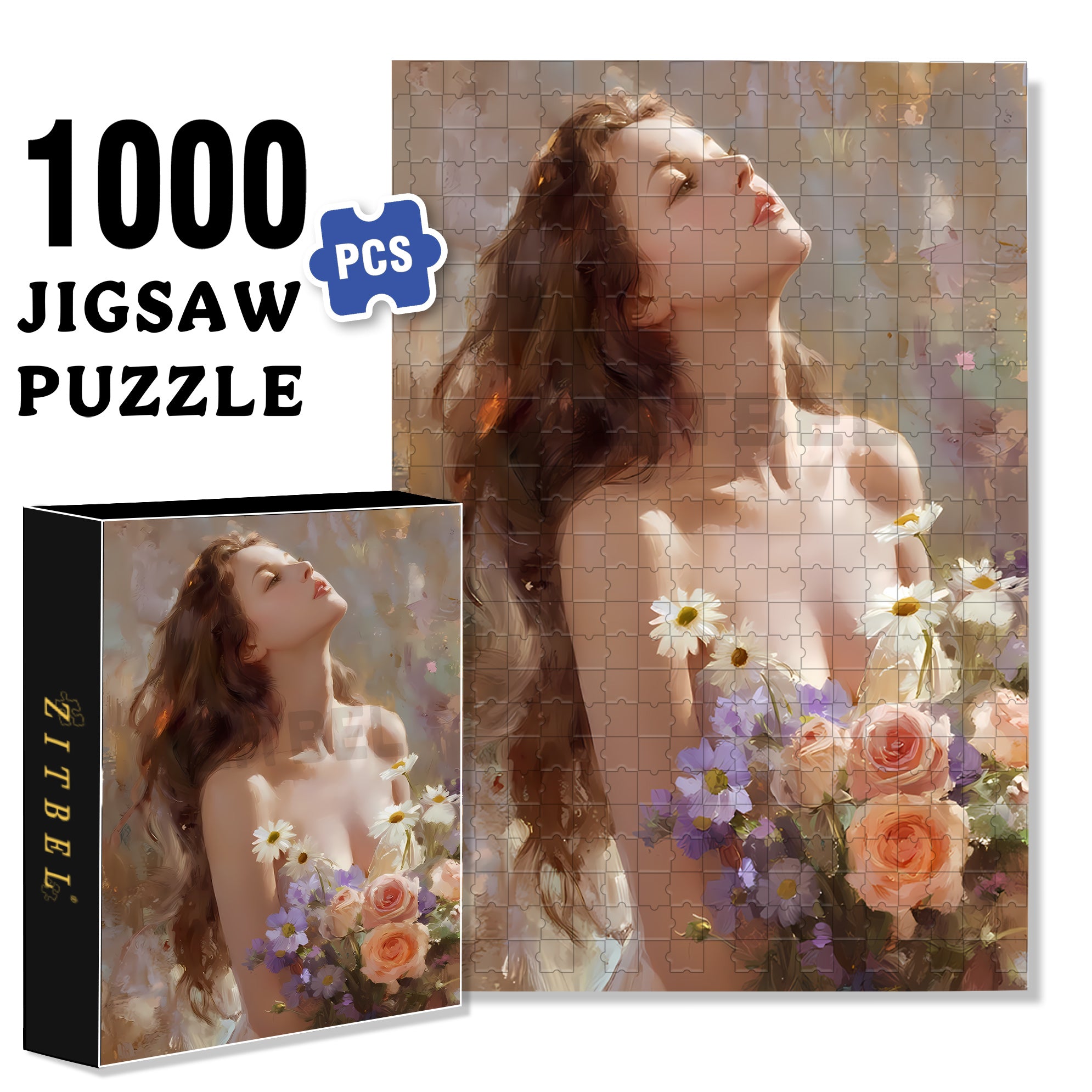 Heart 500pcs/1000pcs Jigsaw Puzzle, Scratch-Resistant, Interactive Family Game & Brain-Boosting DIY Decor, Perfect for Halloween, Christmas & New Year Gifts, Family Puzzle Game