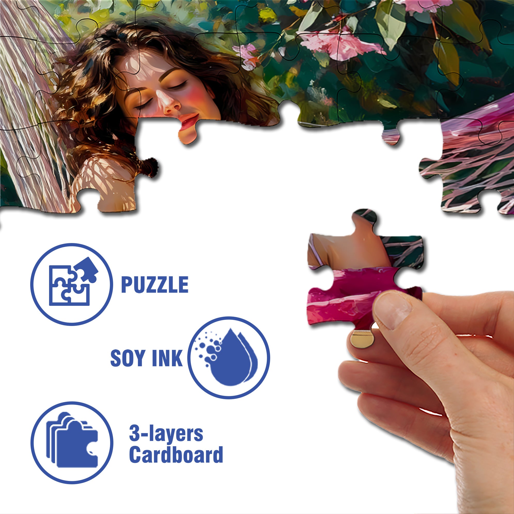 Lazy Afternoon 500pcs/1000pcs Jigsaw Puzzle, Scratch-Resistant, Interactive Family Game & Brain-Boosting DIY Decor, Perfect for Halloween, Christmas & New Year Gifts, Family Puzzle Game