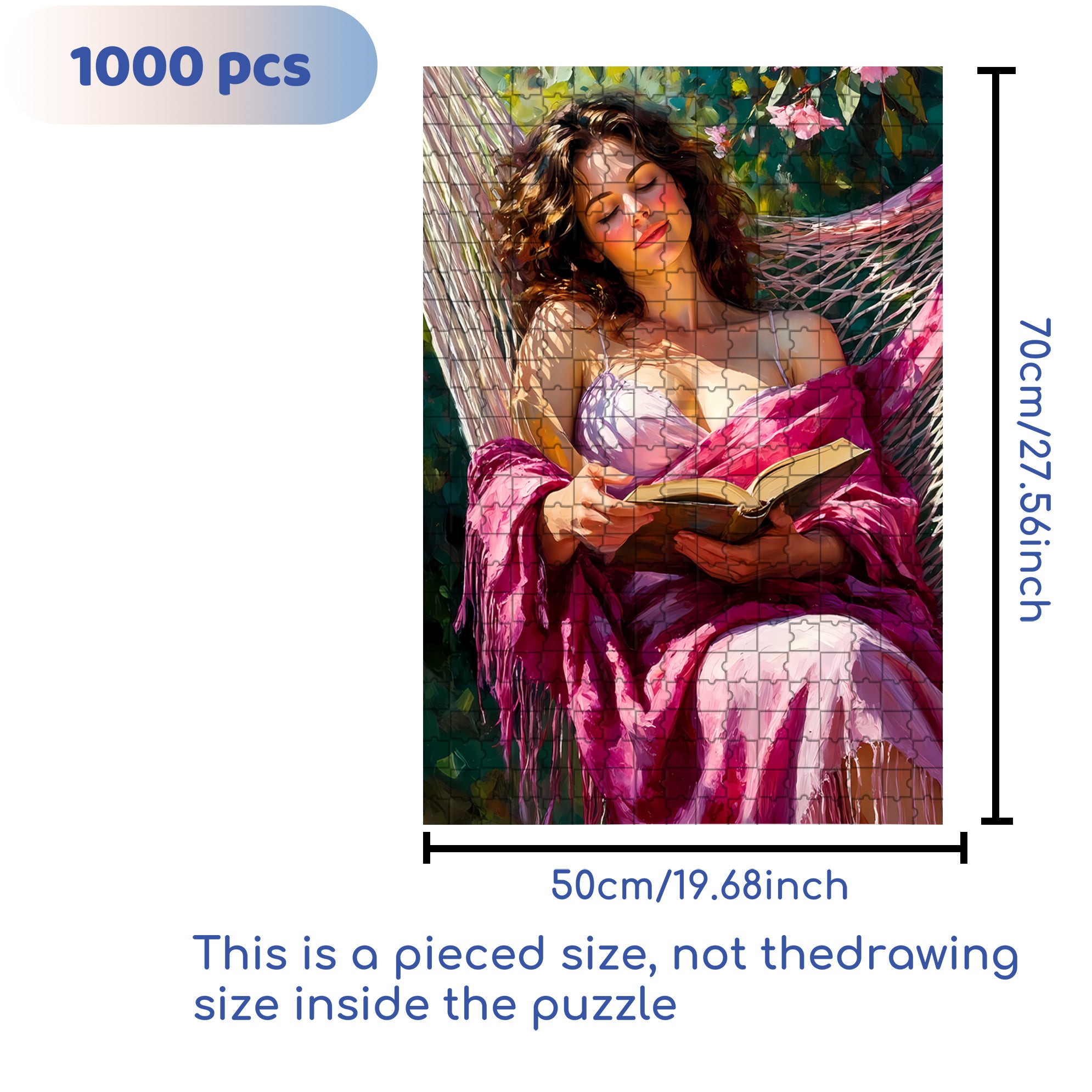 Lazy Afternoon 500pcs/1000pcs Jigsaw Puzzle, Scratch-Resistant, Interactive Family Game & Brain-Boosting DIY Decor, Perfect for Halloween, Christmas & New Year Gifts, Family Puzzle Game