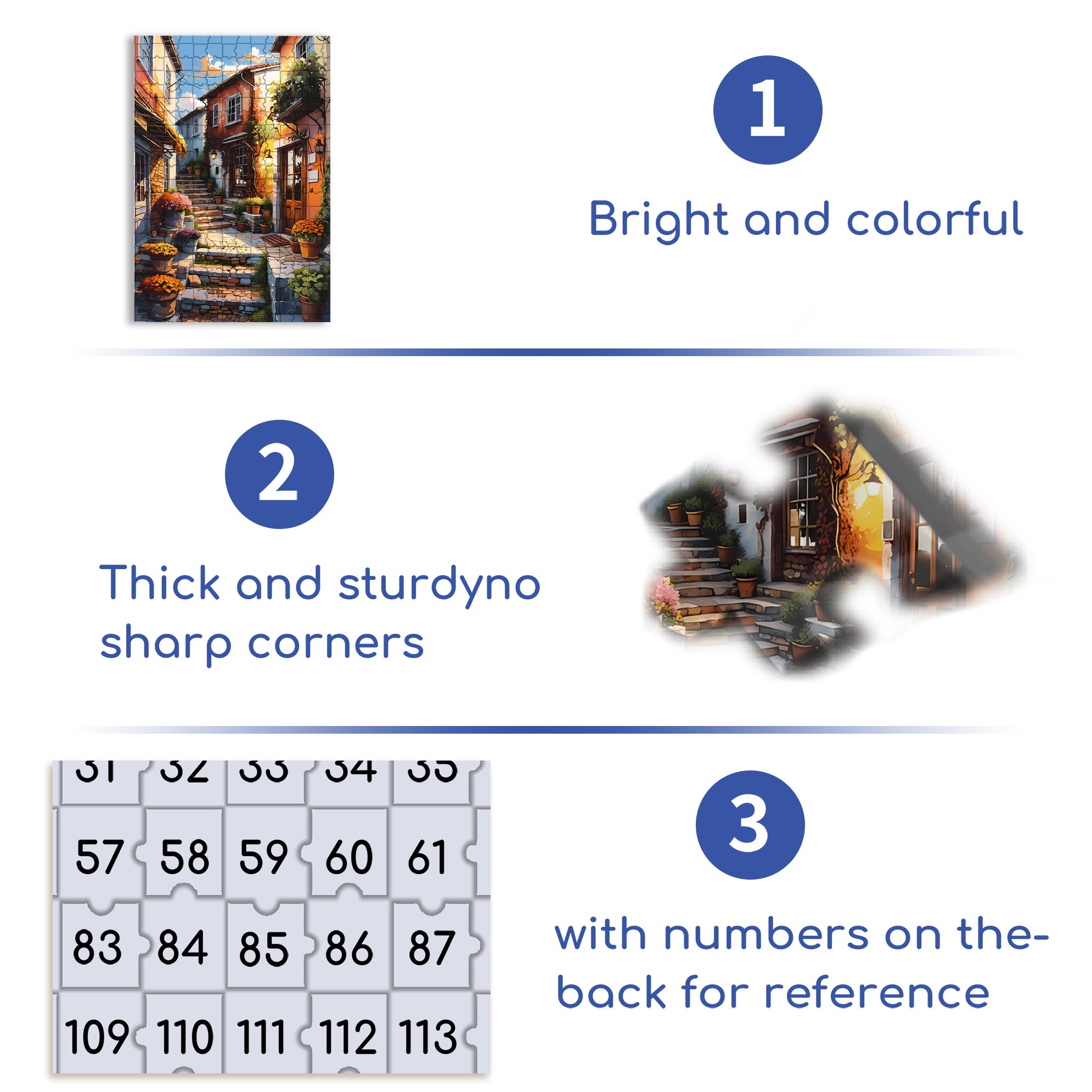 Old City 500pcs/1000pcs Jigsaw Puzzle, Scratch-Resistant, Interactive Family Game & Brain-Boosting DIY Decor, Perfect for Halloween, Christmas & New Year Gifts, Family Puzzle Game