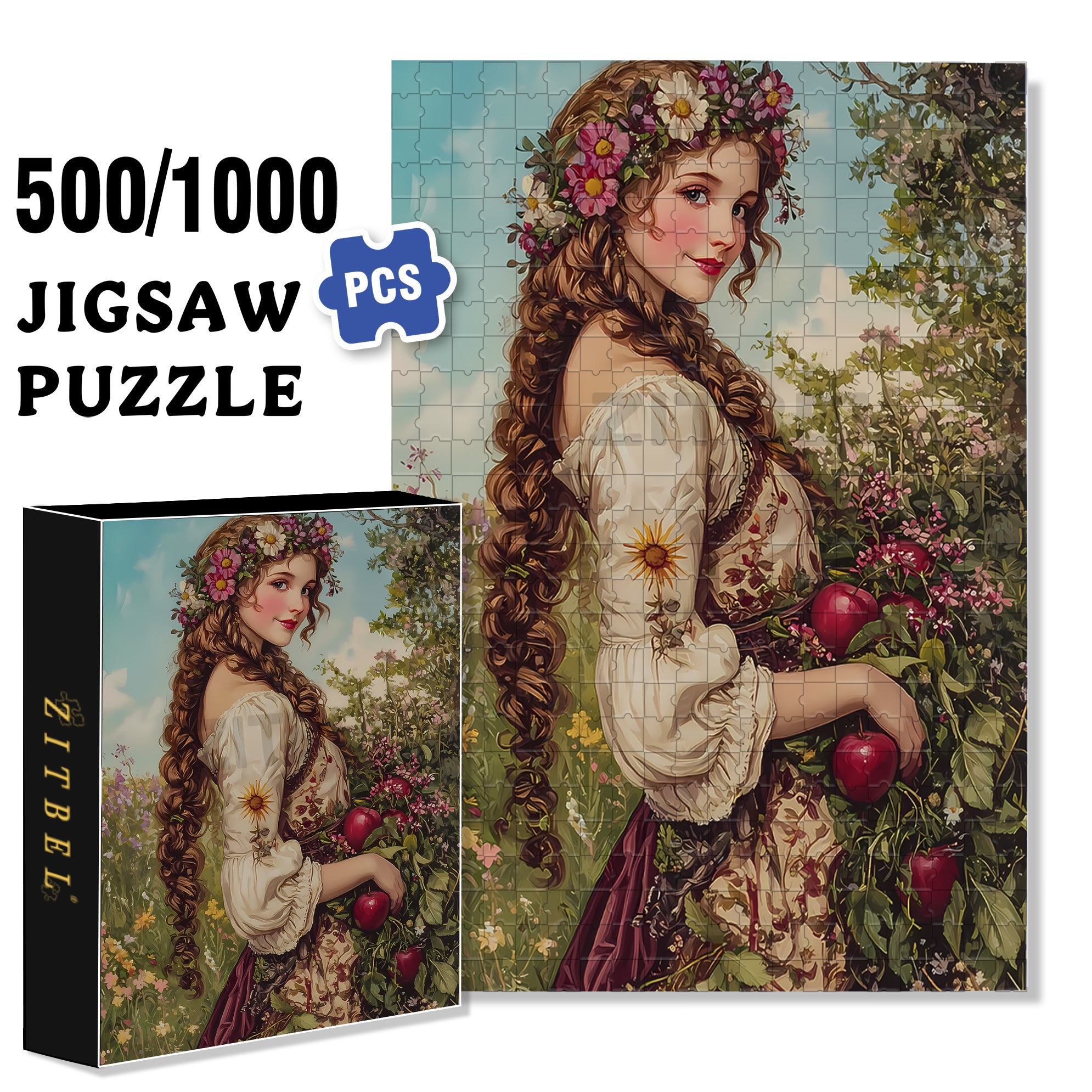 One Autumn Afternoon 500pcs/1000pcs Jigsaw Puzzle, Scratch-Resistant, Interactive Family Game & Brain-Boosting DIY Decor, Perfect for Halloween, Christmas & New Year Gifts, Family Puzzle Game