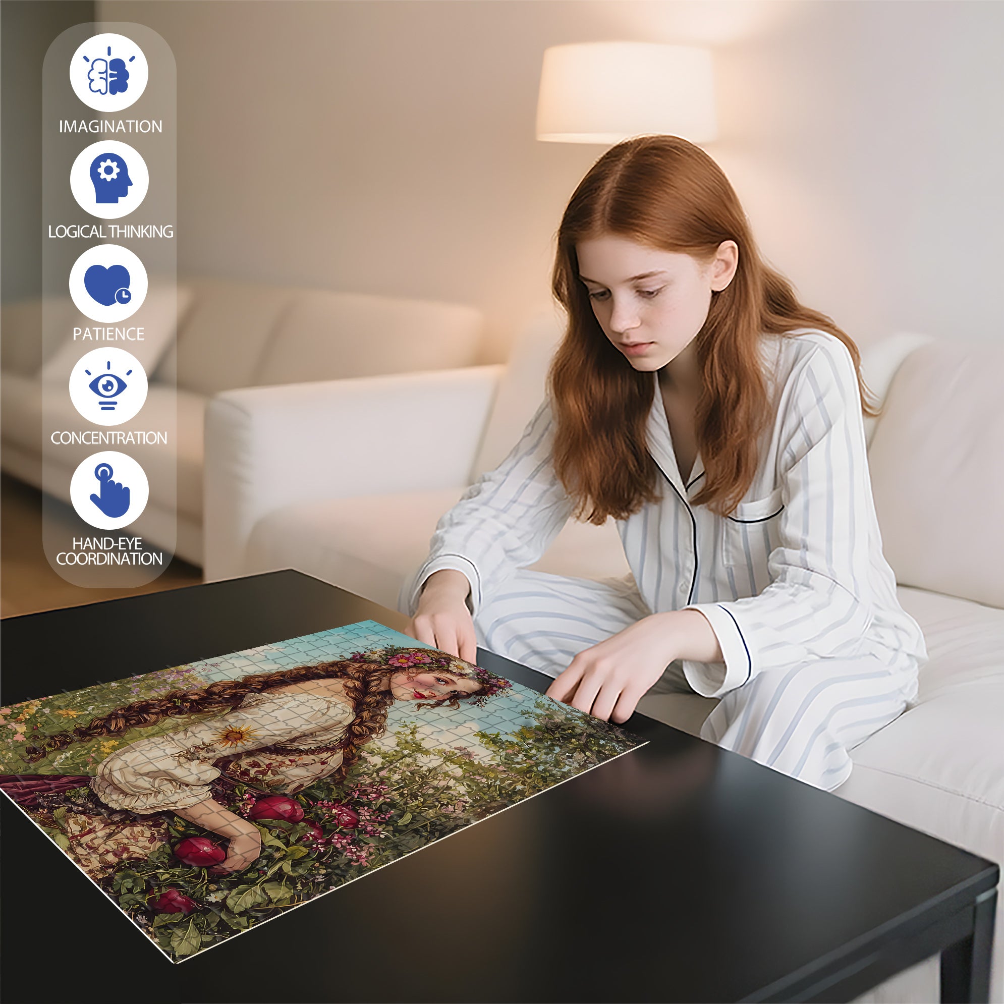One Autumn Afternoon 500pcs/1000pcs Jigsaw Puzzle, Scratch-Resistant, Interactive Family Game & Brain-Boosting DIY Decor, Perfect for Halloween, Christmas & New Year Gifts, Family Puzzle Game