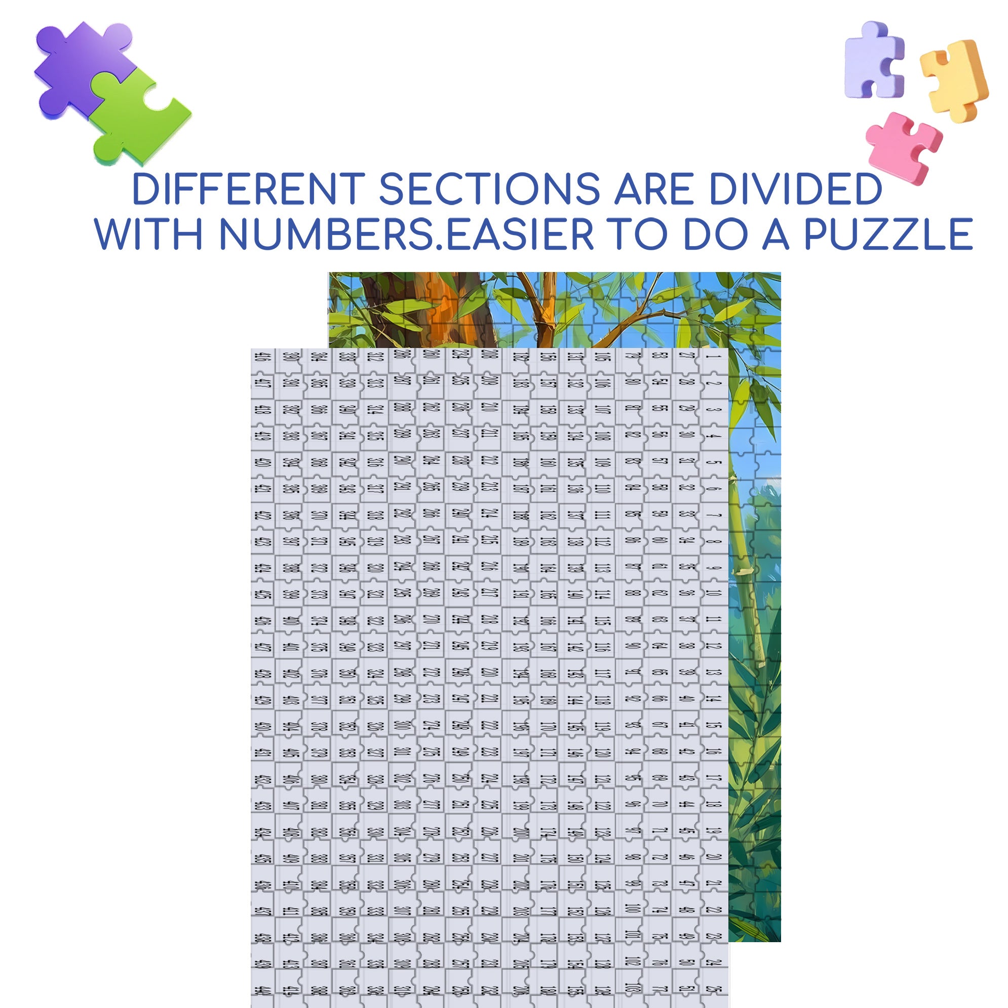 Panda 500pcs/1000pcs Jigsaw Puzzle, Scratch-Resistant, Interactive Family Game & Brain-Boosting DIY Decor, Perfect for Halloween, Christmas & New Year Gifts, Family Puzzle Game