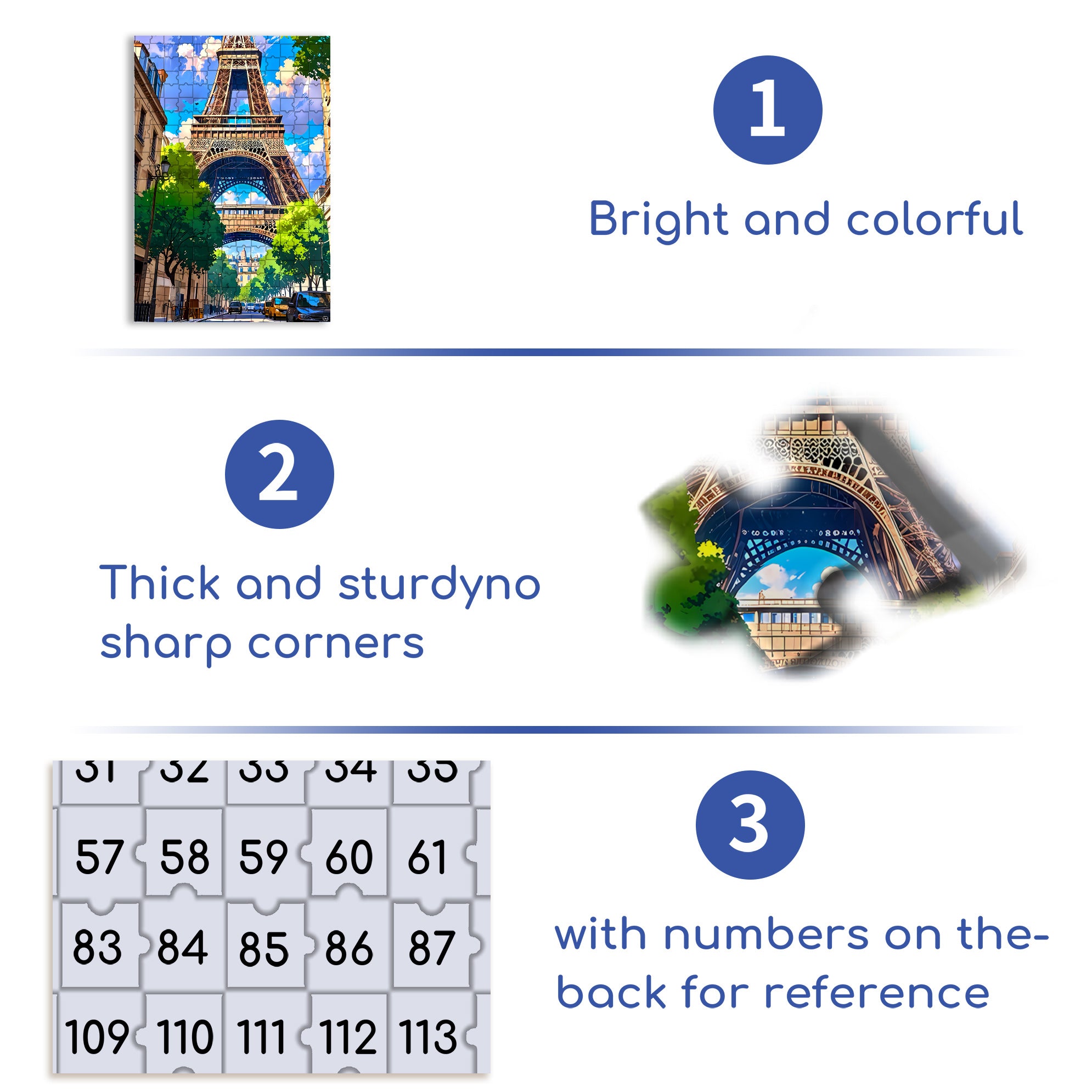 Paris Streets 500pcs/1000pcs Jigsaw Puzzle, Scratch-Resistant, Interactive Family Game & Brain-Boosting DIY Decor, Perfect for Halloween, Christmas & New Year Gifts, Family Puzzle Game