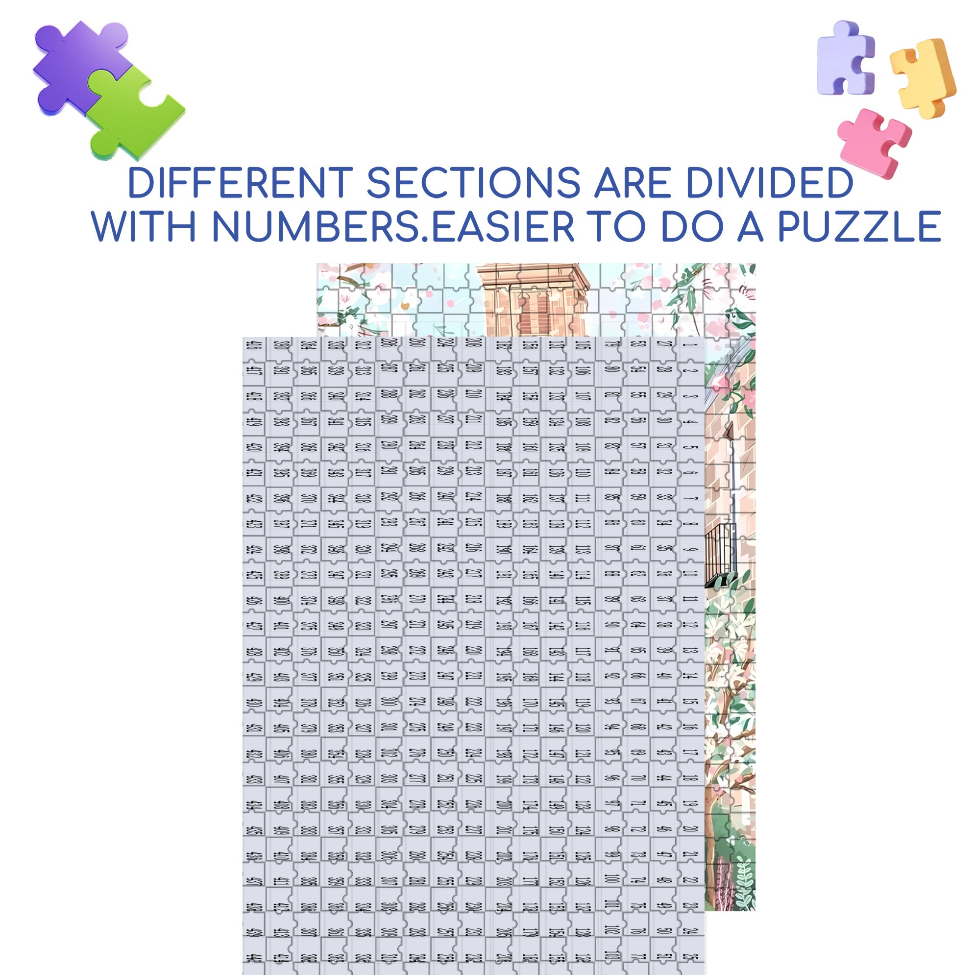 Prosperous 500pcs/1000pcs Jigsaw Puzzle, Scratch-Resistant, Interactive Family Game & Brain-Boosting DIY Decor, Perfect for Halloween, Christmas & New Year Gifts, Family Puzzle Game