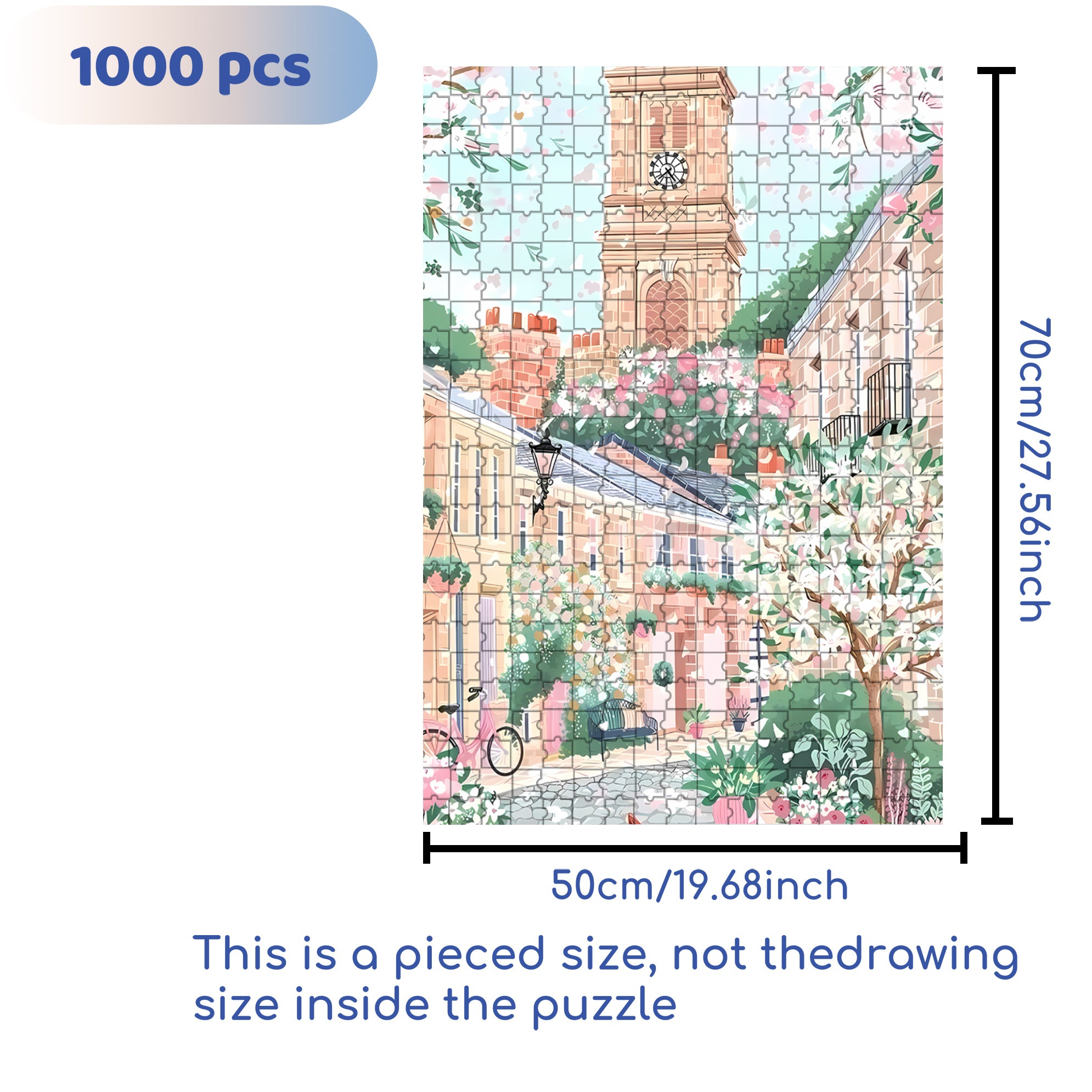 Prosperous 500pcs/1000pcs Jigsaw Puzzle, Scratch-Resistant, Interactive Family Game & Brain-Boosting DIY Decor, Perfect for Halloween, Christmas & New Year Gifts, Family Puzzle Game