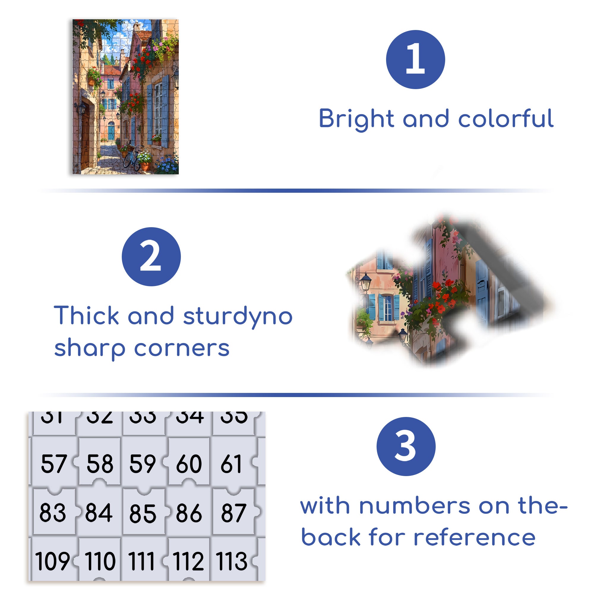 Quiet Town 500pcs/1000pcs Jigsaw Puzzle, Scratch-Resistant, Interactive Family Game & Brain-Boosting DIY Decor, Perfect for Halloween, Christmas & New Year Gifts, Family Puzzle Game