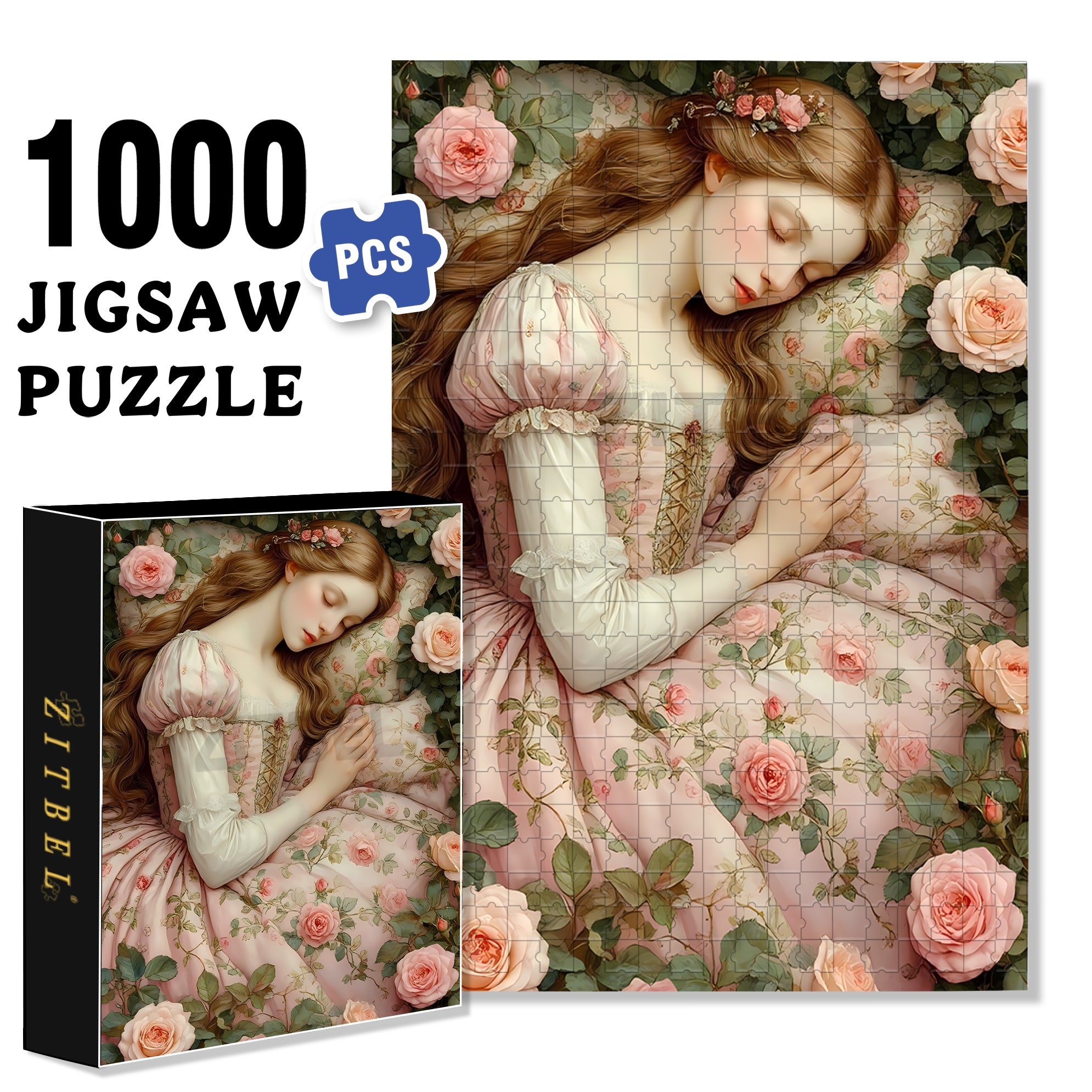 Sleeping Beauty 500pcs/1000pcs Jigsaw Puzzle, Scratch-Resistant, Interactive Family Game & Brain-Boosting DIY Decor, Perfect for Halloween, Christmas & New Year Gifts, Family Puzzle Game