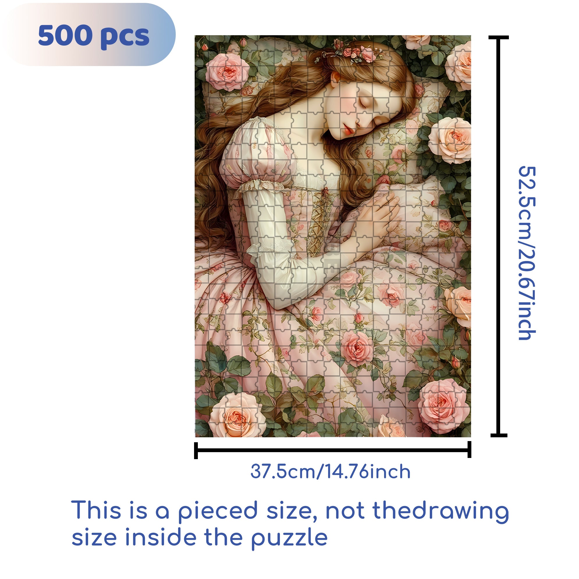 Sleeping Beauty 500pcs/1000pcs Jigsaw Puzzle, Scratch-Resistant, Interactive Family Game & Brain-Boosting DIY Decor, Perfect for Halloween, Christmas & New Year Gifts, Family Puzzle Game