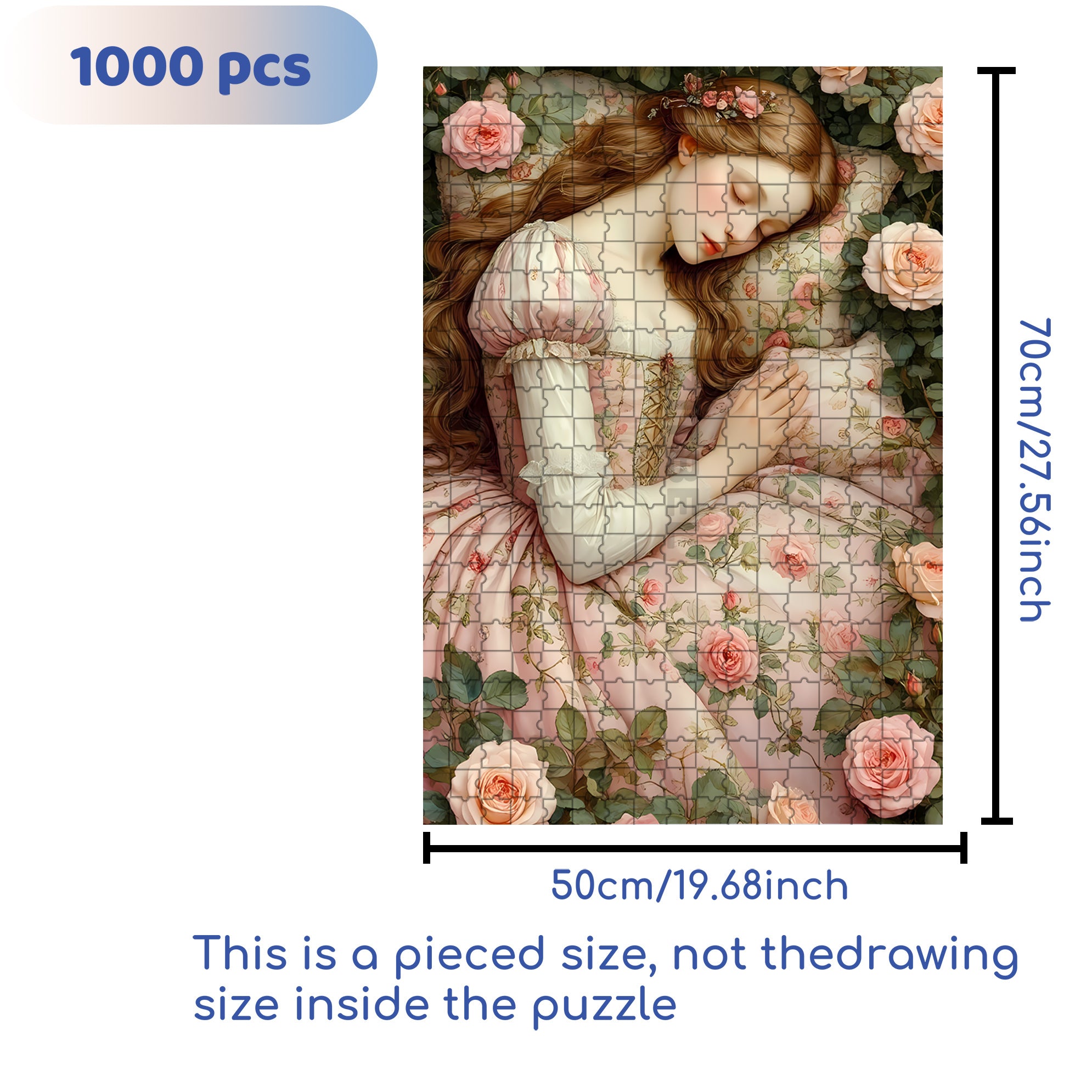 Sleeping Beauty 500pcs/1000pcs Jigsaw Puzzle, Scratch-Resistant, Interactive Family Game & Brain-Boosting DIY Decor, Perfect for Halloween, Christmas & New Year Gifts, Family Puzzle Game