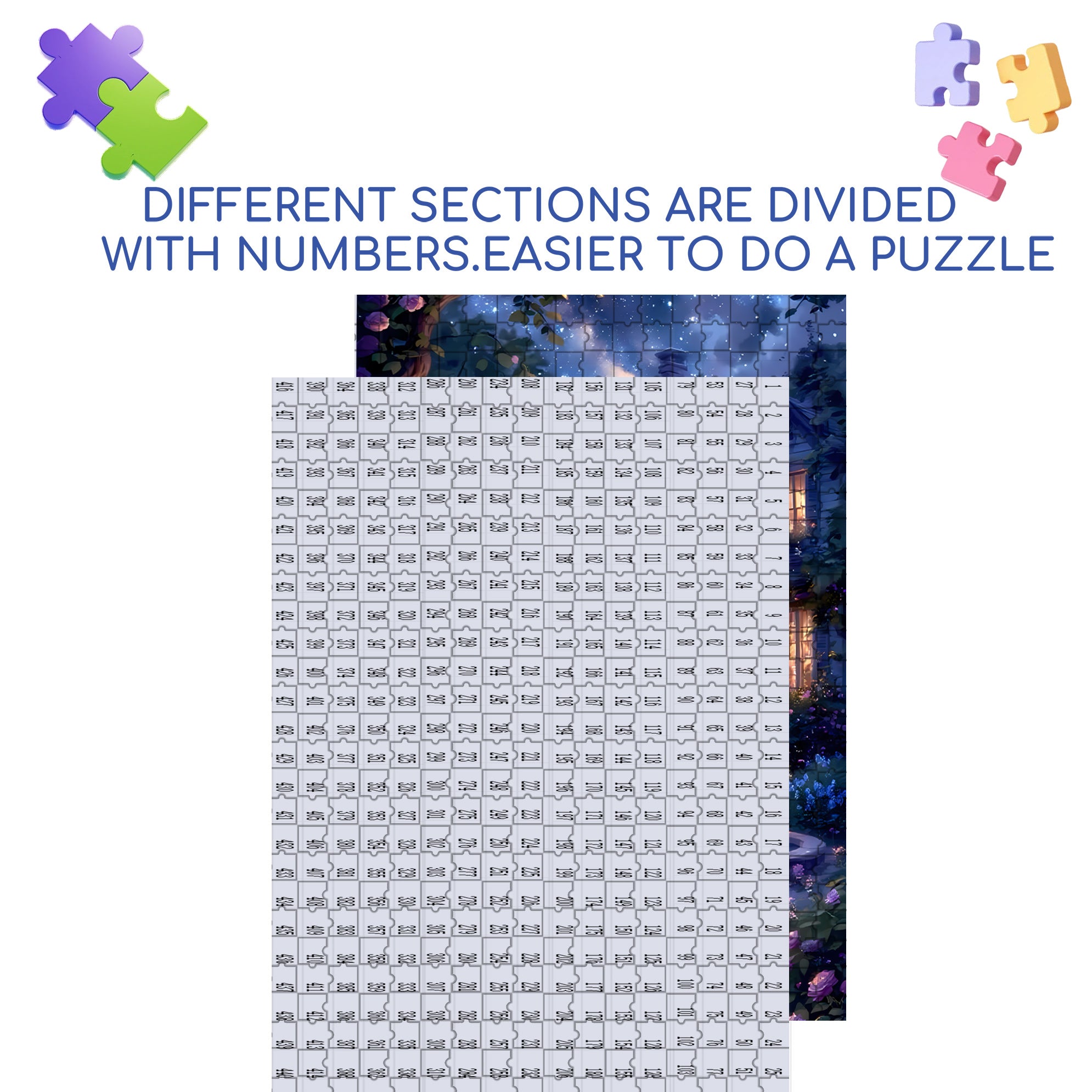 Summer Night 500pcs/1000pcs Jigsaw Puzzle, Scratch-Resistant, Interactive Family Game & Brain-Boosting DIY Decor, Perfect for Halloween, Christmas & New Year Gifts, Family Puzzle Game