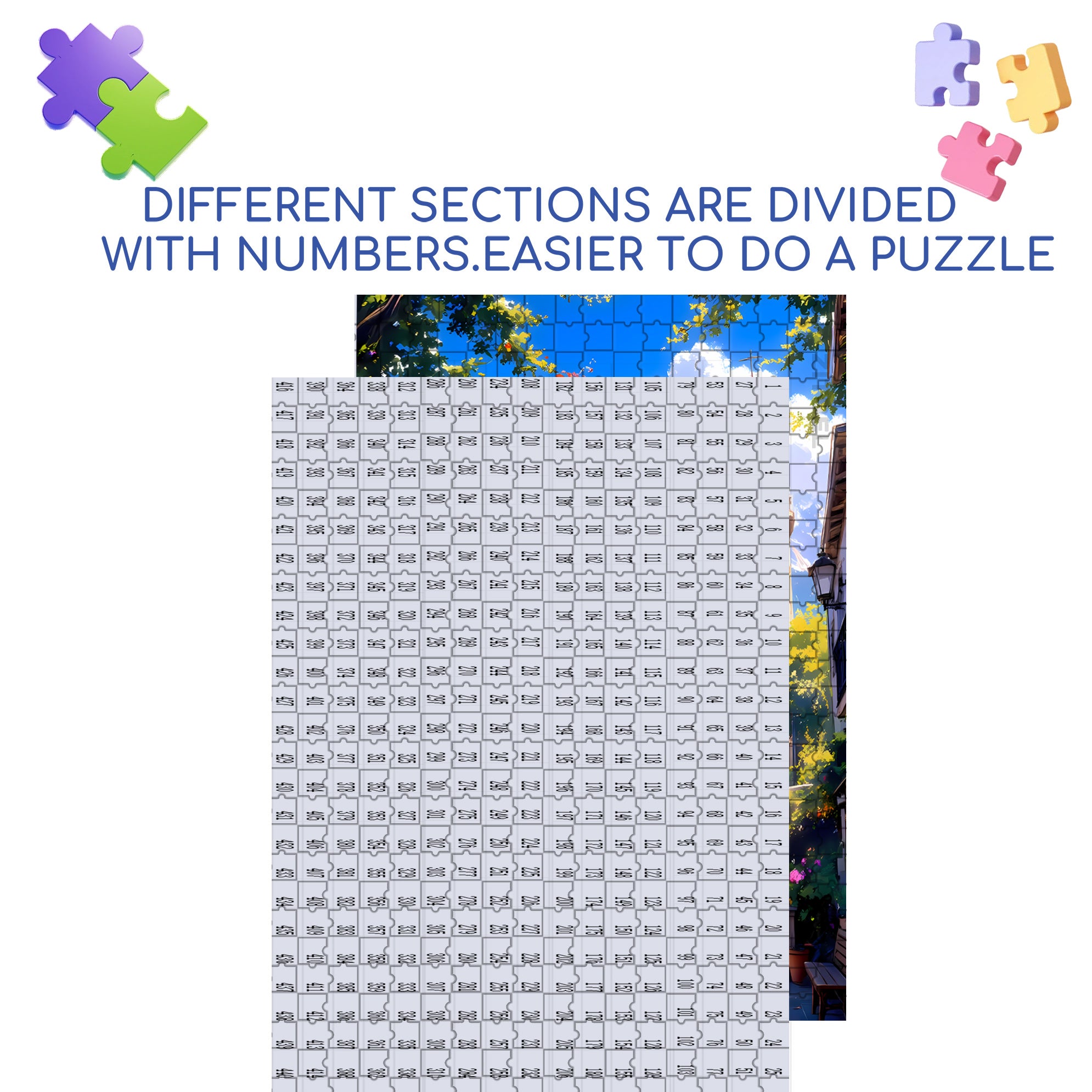 Sunken Plaza 500pcs/1000pcs Jigsaw Puzzle, Scratch-Resistant, Interactive Family Game & Brain-Boosting DIY Decor, Perfect for Halloween, Christmas & New Year Gifts, Family Puzzle Game