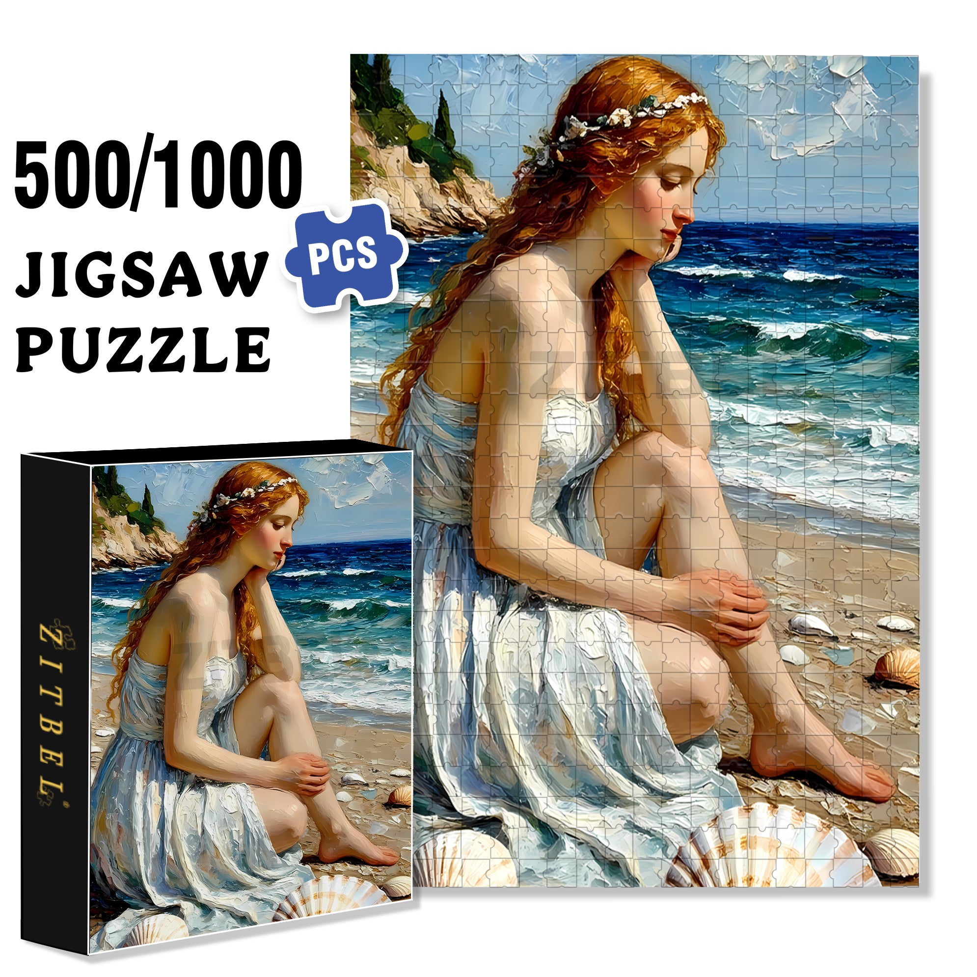 Thinking 500pcs/1000pcs Jigsaw Puzzle, Scratch-Resistant, Interactive Family Game & Brain-Boosting DIY Decor, Perfect for Halloween, Christmas & New Year Gifts, Family Puzzle Game