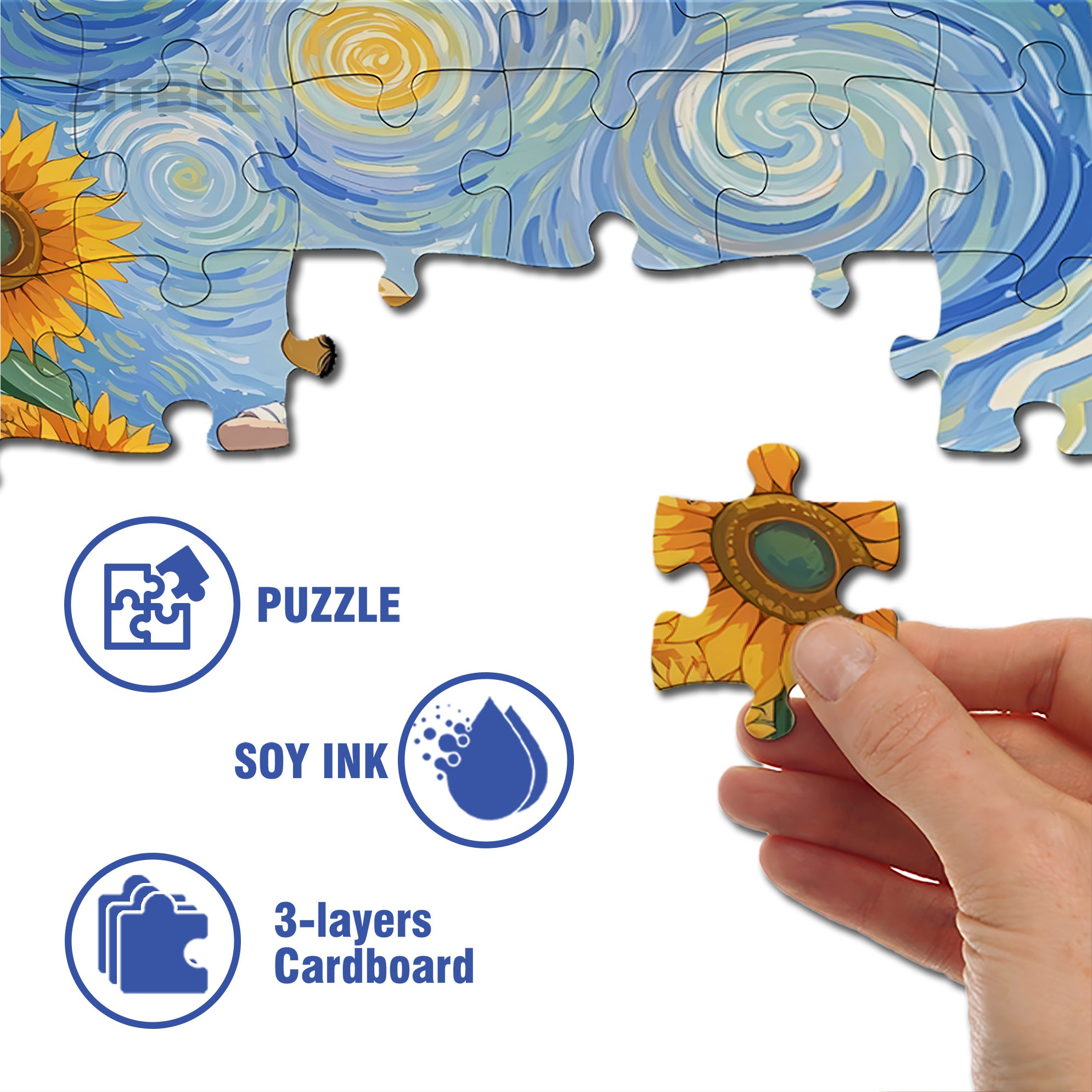 Violin and Sunflowers 500pcs/1000pcs Jigsaw Puzzle, Scratch-Resistant, Interactive Family Game & Brain-Boosting DIY Decor, Perfect for Halloween, Christmas & New Year Gifts, Family Puzzle Game