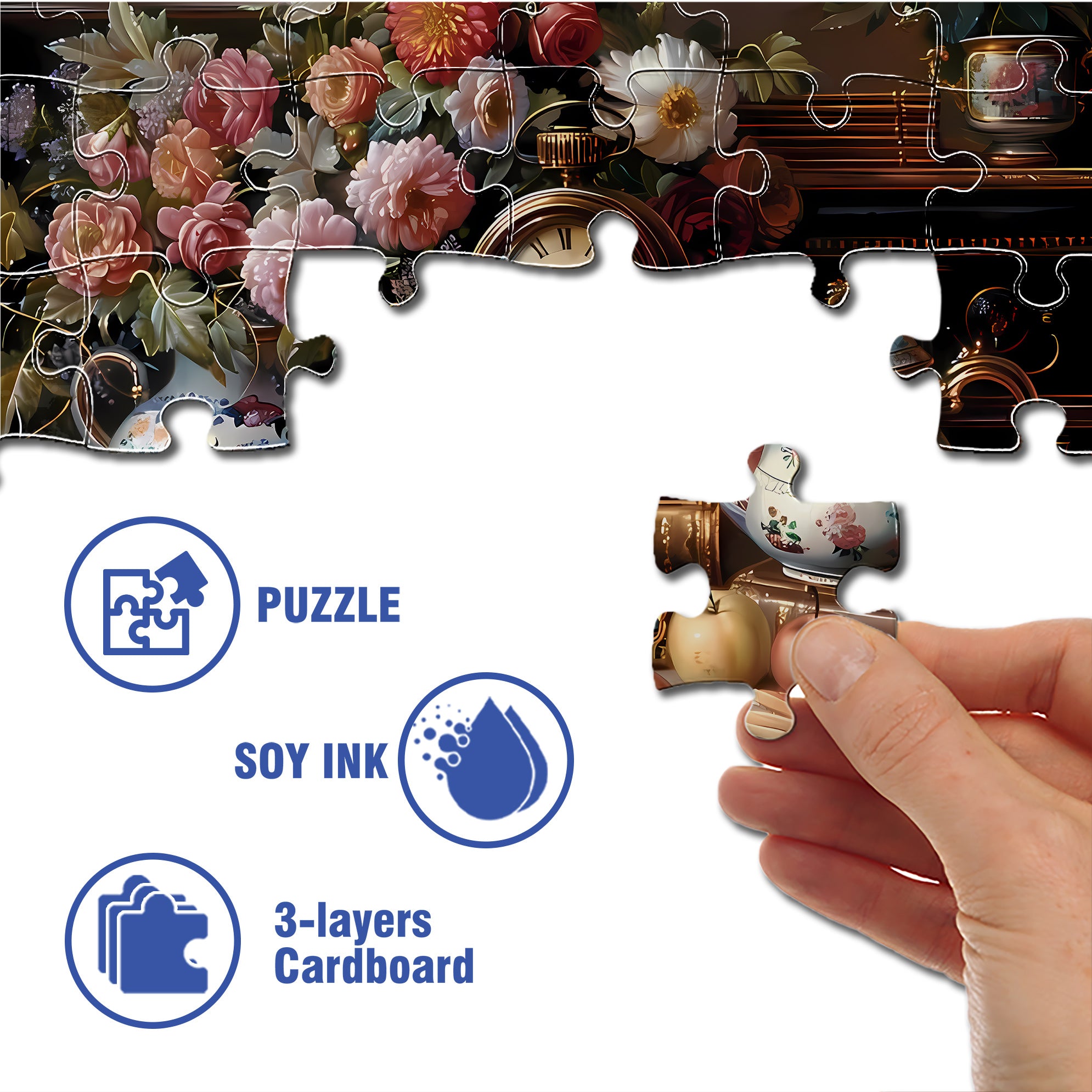 Artcorvibes 500pcs/1000pcs Jigsaw Puzzle, Scratch-Resistant, Interactive Family Game & Brain-Boosting DIY Decor, Perfect for Halloween, Christmas & New Year Gifts, Family Puzzle Game