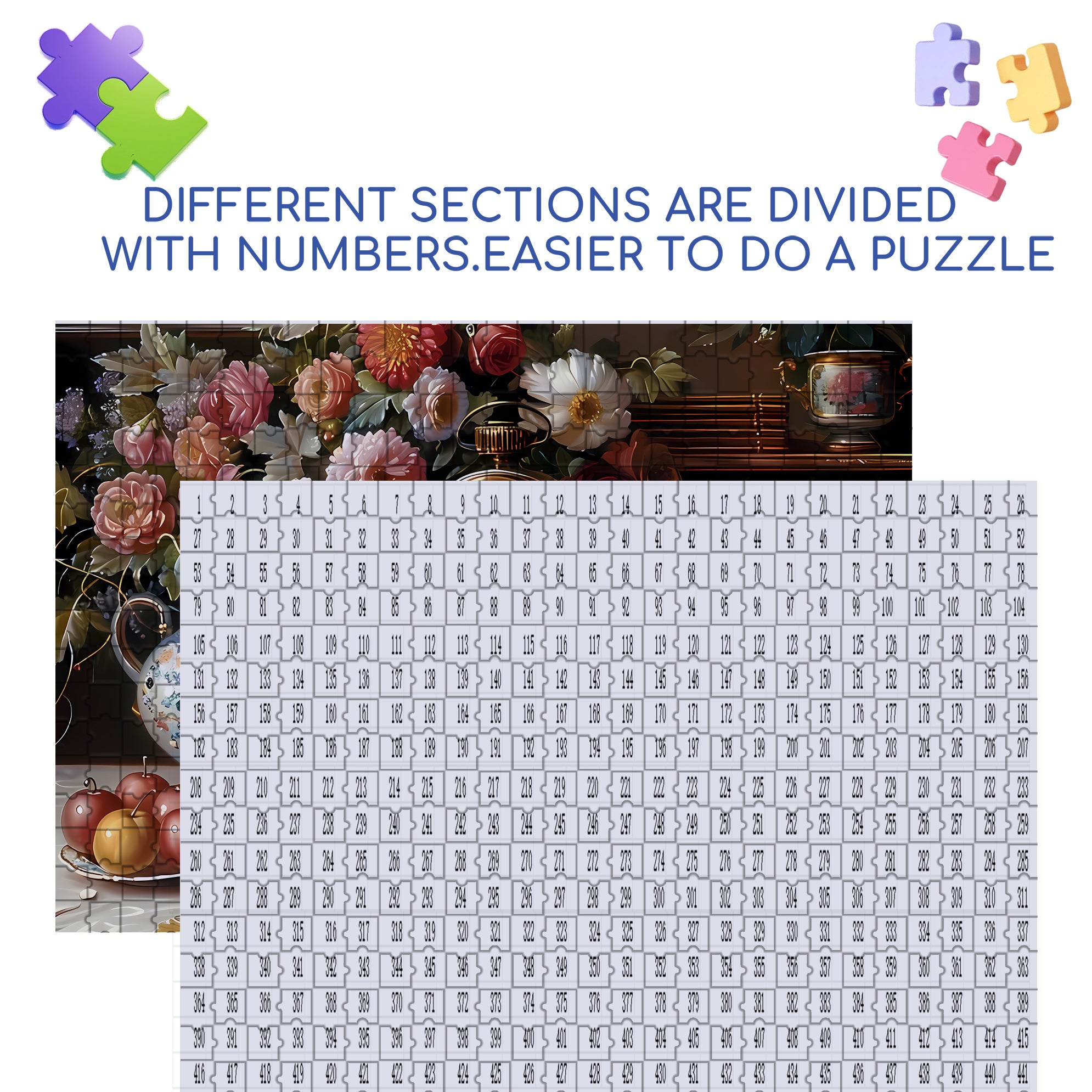 Artcorvibes 500pcs/1000pcs Jigsaw Puzzle, Scratch-Resistant, Interactive Family Game & Brain-Boosting DIY Decor, Perfect for Halloween, Christmas & New Year Gifts, Family Puzzle Game