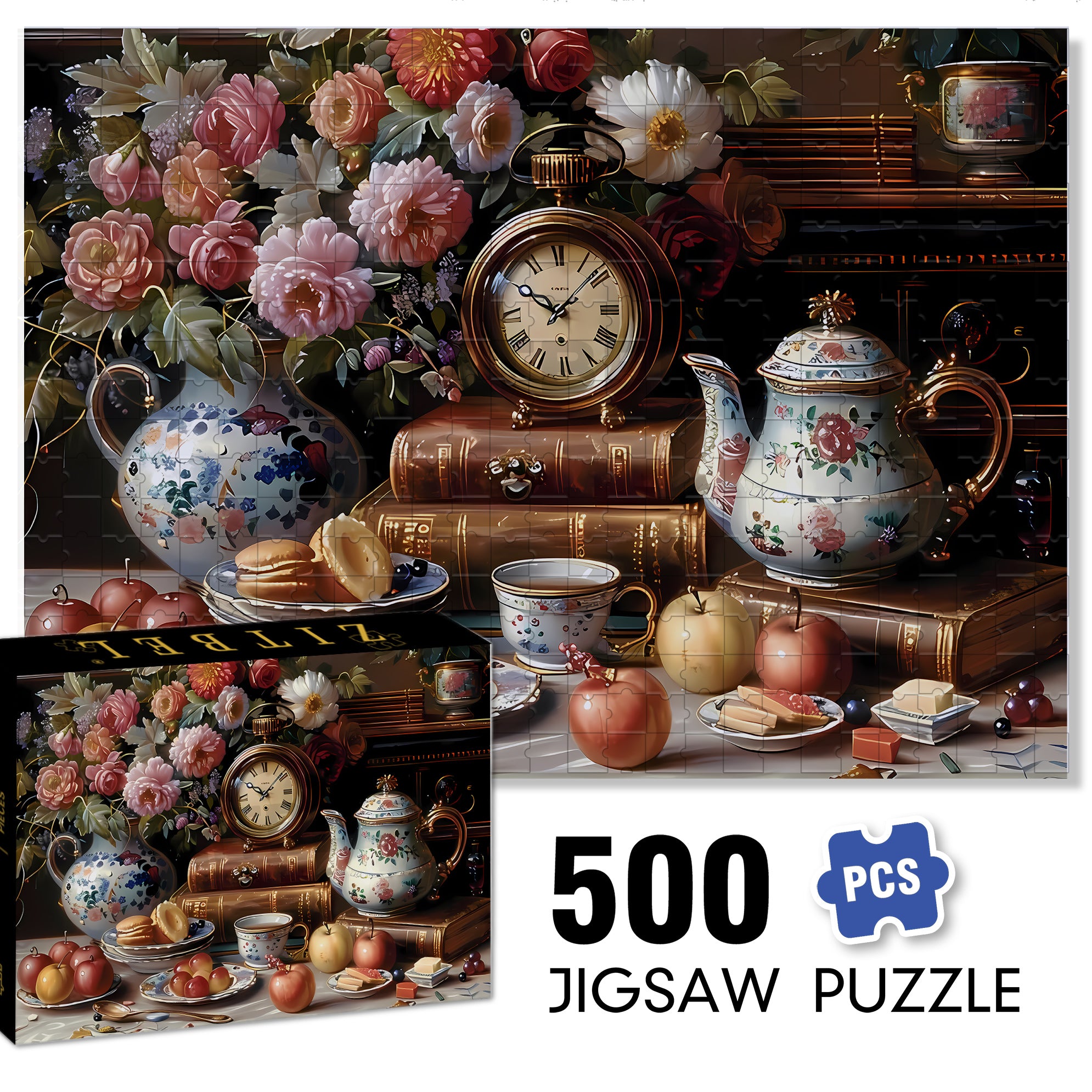 Artcorvibes 500pcs/1000pcs Jigsaw Puzzle, Scratch-Resistant, Interactive Family Game & Brain-Boosting DIY Decor, Perfect for Halloween, Christmas & New Year Gifts, Family Puzzle Game