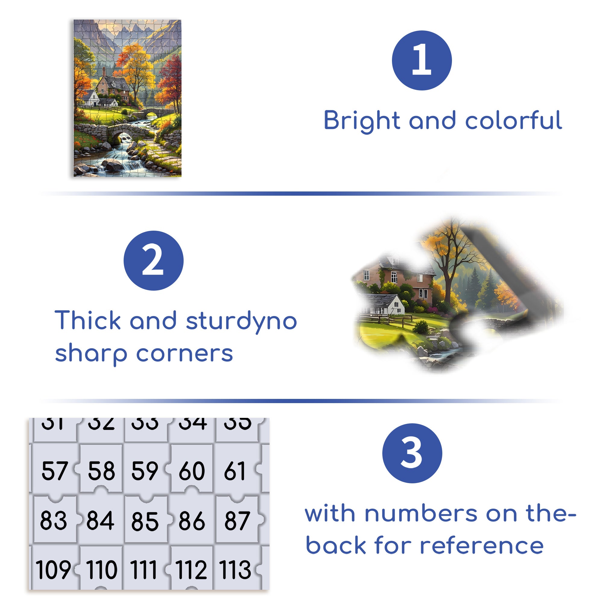 Autumn Colors 500pcs/1000pcs Jigsaw Puzzle, Scratch-Resistant, Interactive Family Game & Brain-Boosting DIY Decor, Perfect for Halloween, Christmas & New Year Gifts, Family Puzzle Game