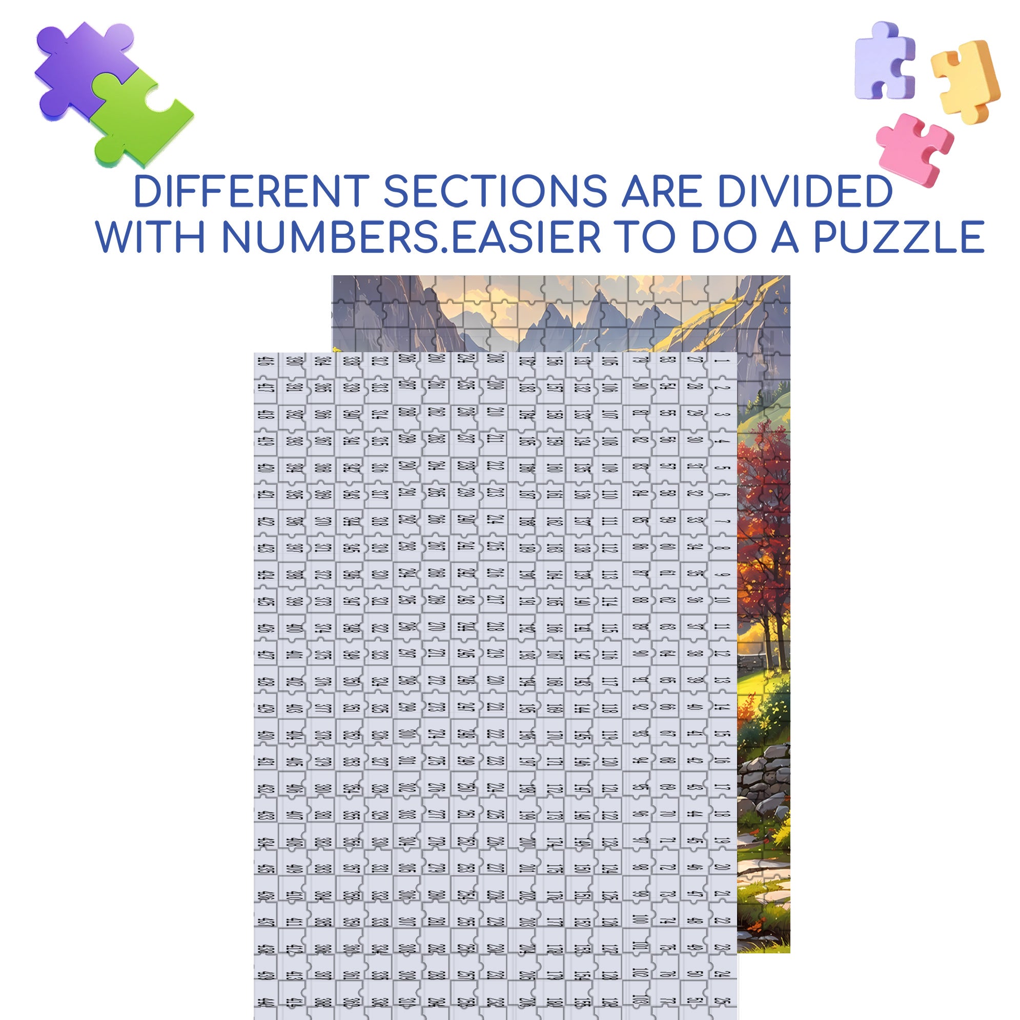 Autumn Colors 500pcs/1000pcs Jigsaw Puzzle, Scratch-Resistant, Interactive Family Game & Brain-Boosting DIY Decor, Perfect for Halloween, Christmas & New Year Gifts, Family Puzzle Game