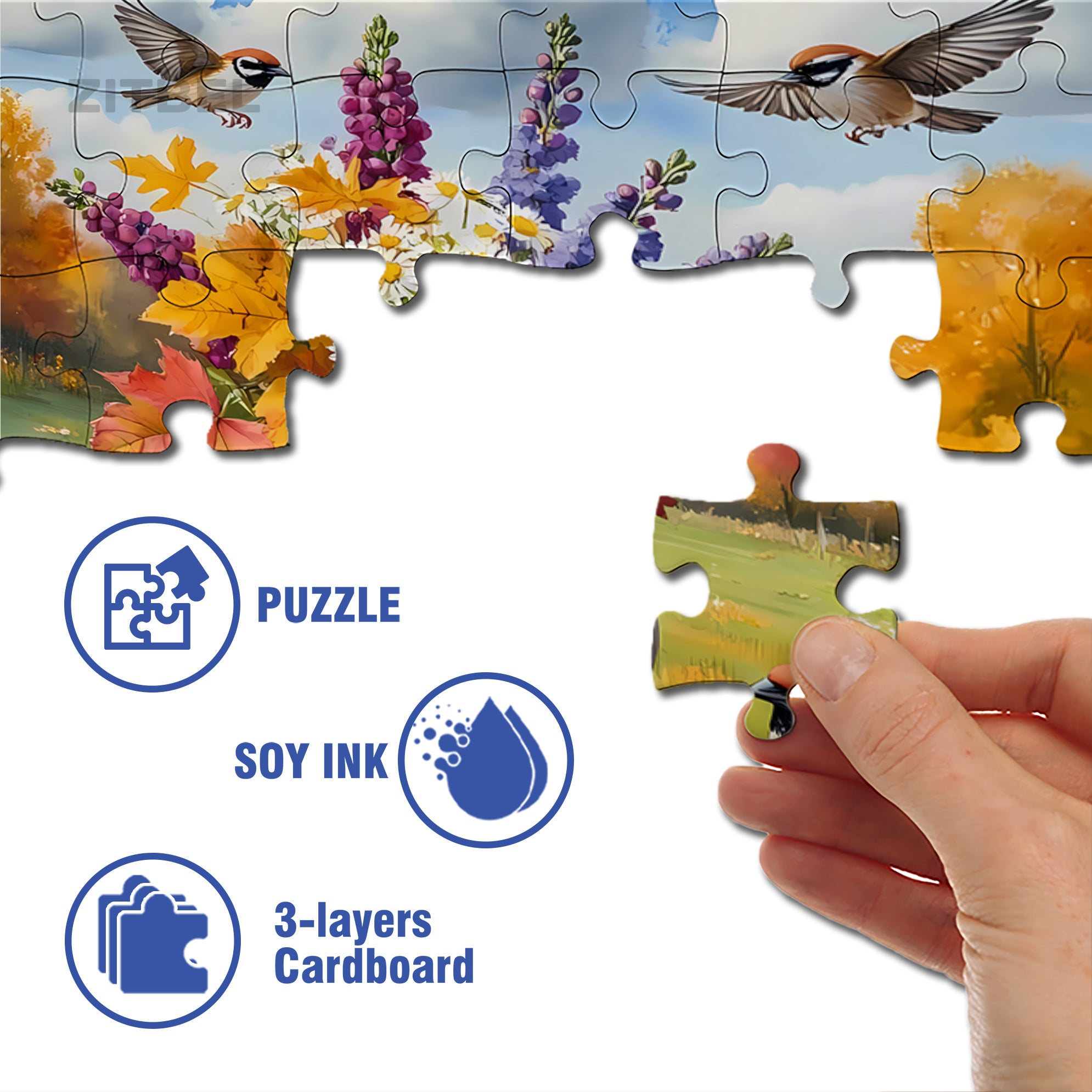 Autumn Weather 500pcs/1000pcs Jigsaw Puzzle, Scratch-Resistant, Interactive Family Game & Brain-Boosting DIY Decor, Perfect for Halloween, Christmas & New Year Gifts, Family Puzzle Game