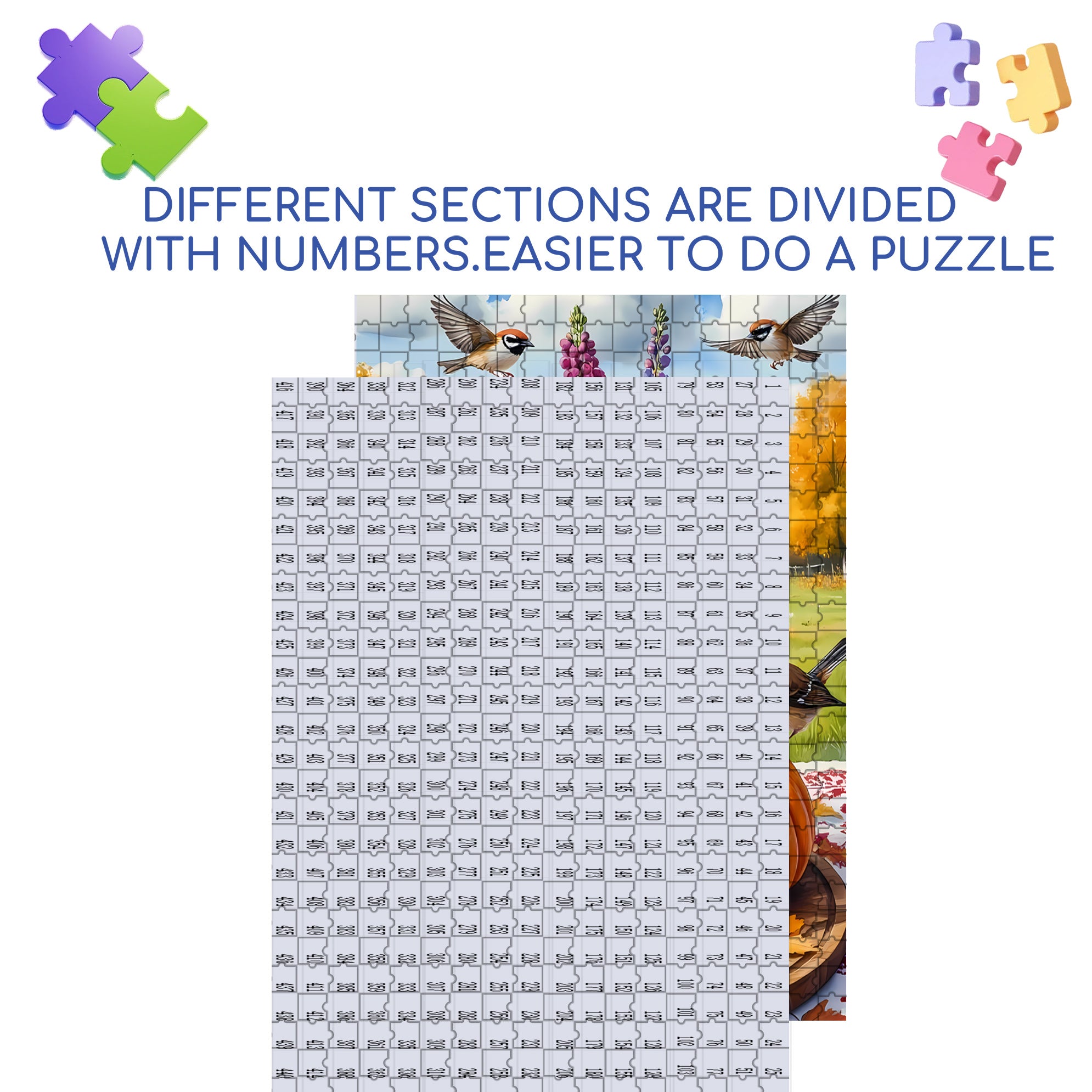 Autumn Weather 500pcs/1000pcs Jigsaw Puzzle, Scratch-Resistant, Interactive Family Game & Brain-Boosting DIY Decor, Perfect for Halloween, Christmas & New Year Gifts, Family Puzzle Game
