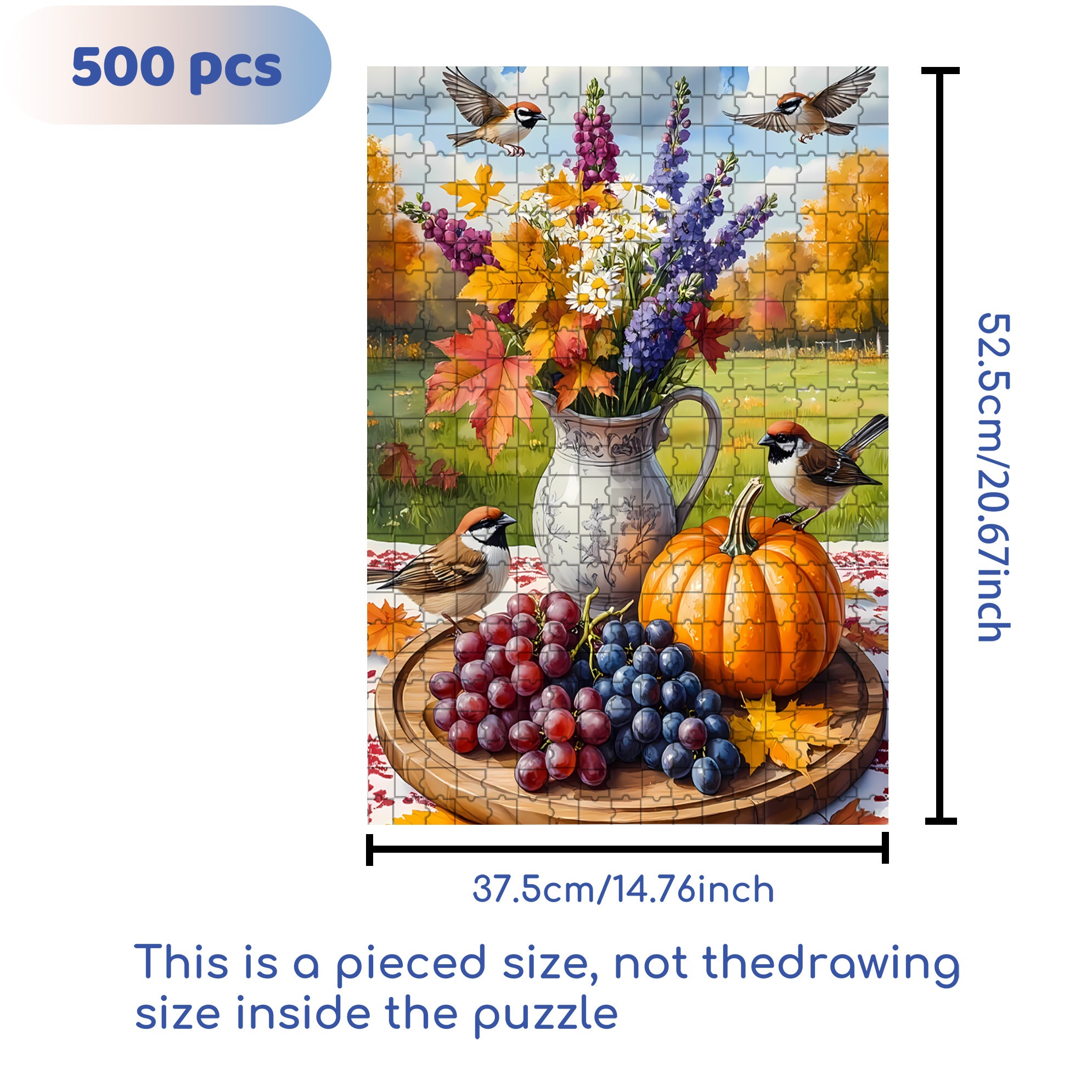 Autumn Weather 500pcs/1000pcs Jigsaw Puzzle, Scratch-Resistant, Interactive Family Game & Brain-Boosting DIY Decor, Perfect for Halloween, Christmas & New Year Gifts, Family Puzzle Game