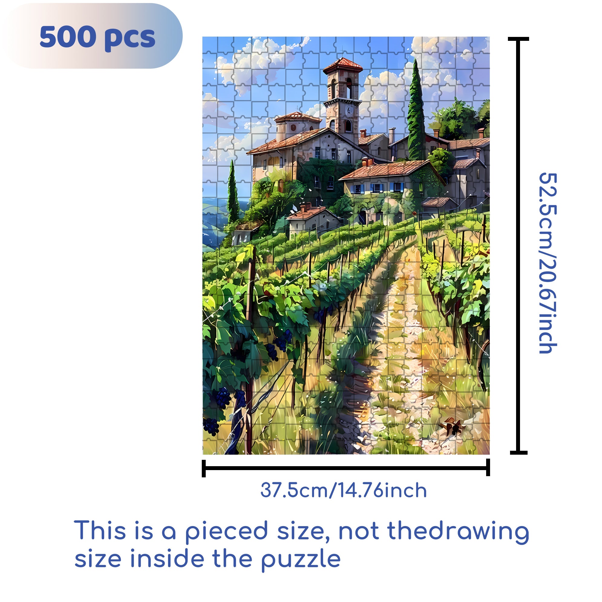 Chateau 500pcs/1000pcs Jigsaw Puzzle, Scratch-Resistant, Interactive Family Game & Brain-Boosting DIY Decor, Perfect for Halloween, Christmas & New Year Gifts, Family Puzzle Game