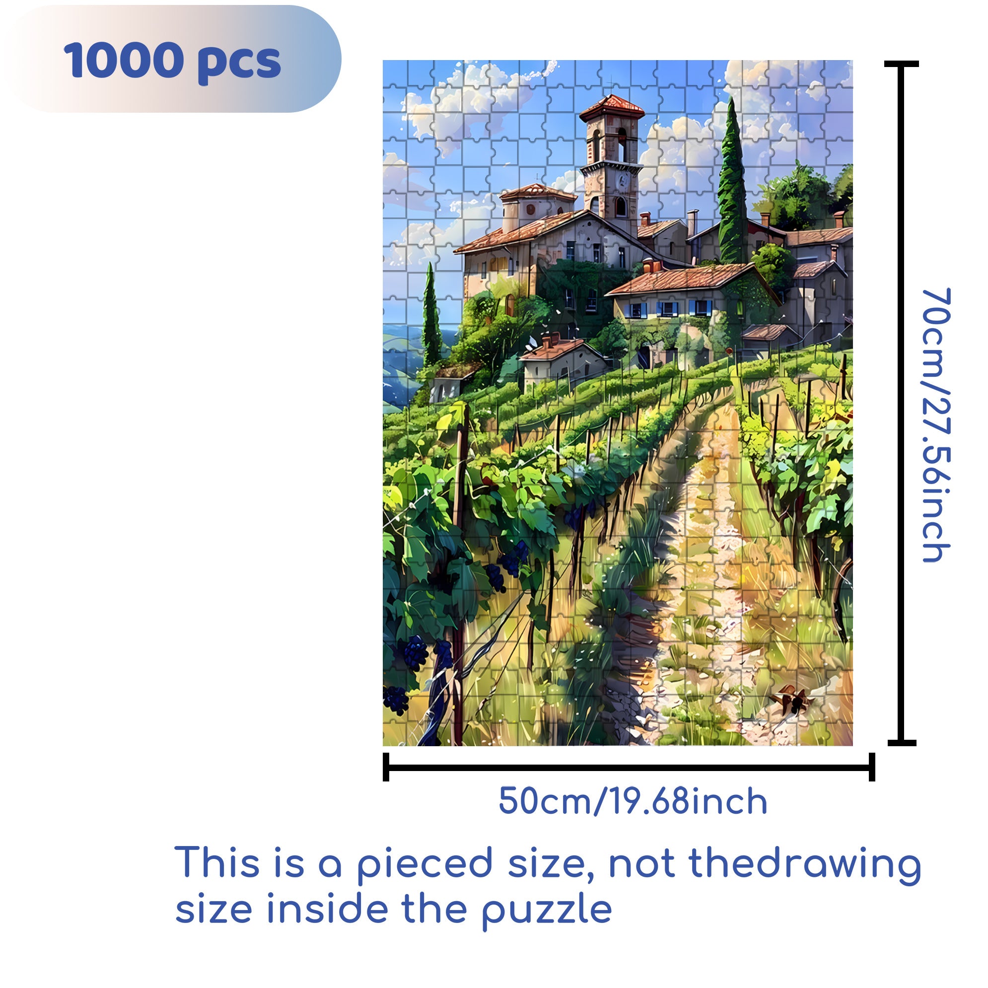 Chateau 500pcs/1000pcs Jigsaw Puzzle, Scratch-Resistant, Interactive Family Game & Brain-Boosting DIY Decor, Perfect for Halloween, Christmas & New Year Gifts, Family Puzzle Game