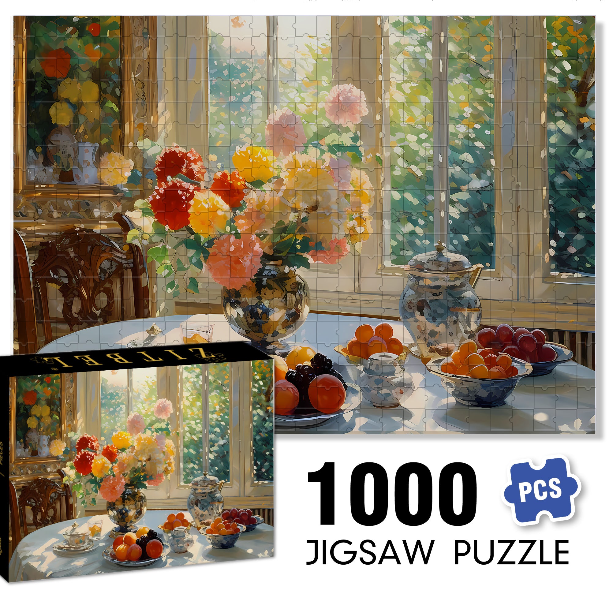 Colorful Awakening 500pcs/1000pcs Jigsaw Puzzle, Scratch-Resistant, Interactive Family Game & Brain-Boosting DIY Decor, Perfect for Halloween, Christmas & New Year Gifts, Family Puzzle Game